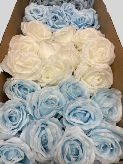 50/60 PCS Artificial Flower Heads(LS3AC), Mixed Colors for Wedding & DIY Decor