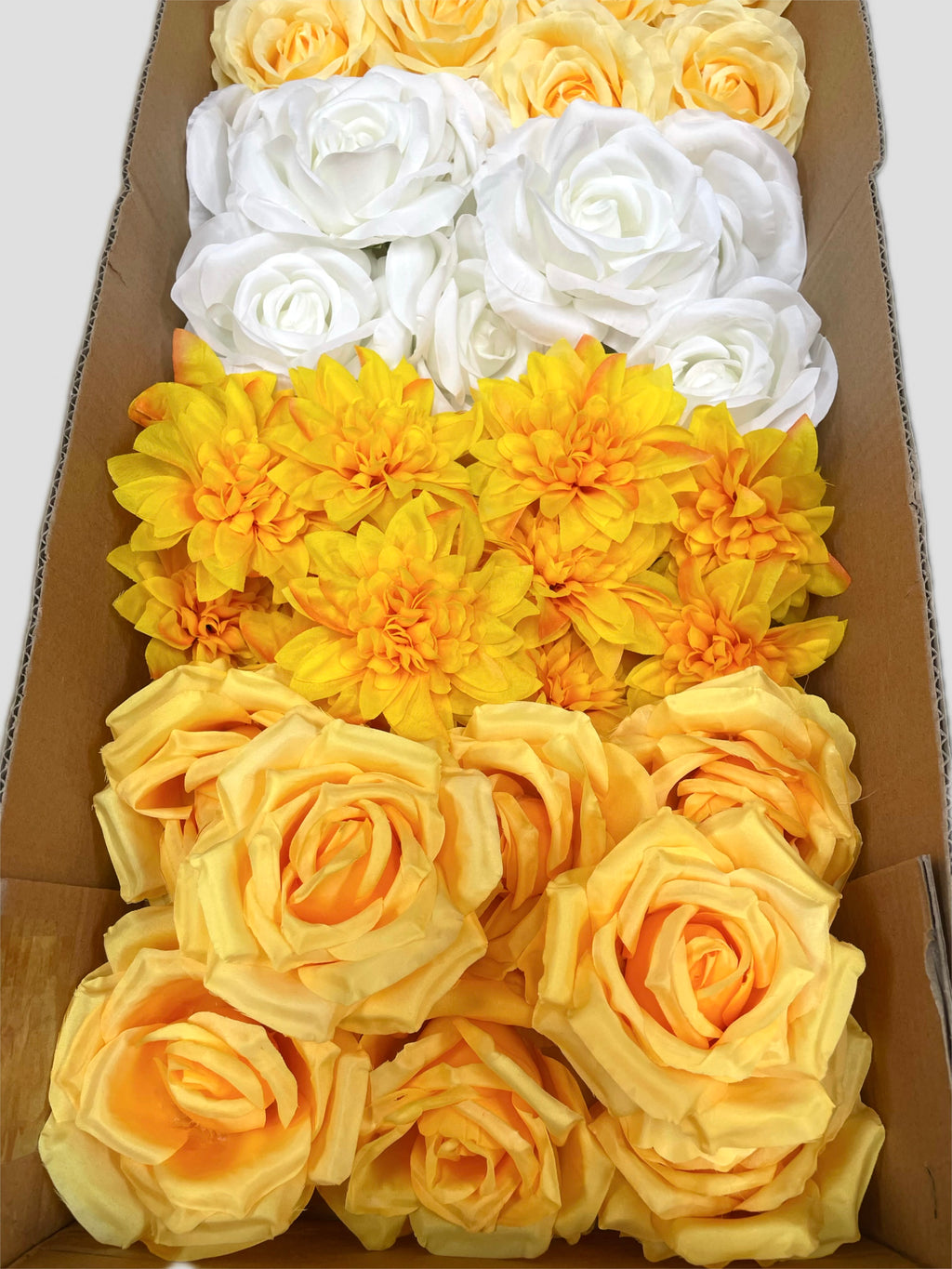60/70 PCS Artificial Flower Heads (YS1), Mixed Colors for Wedding & DIY Decor