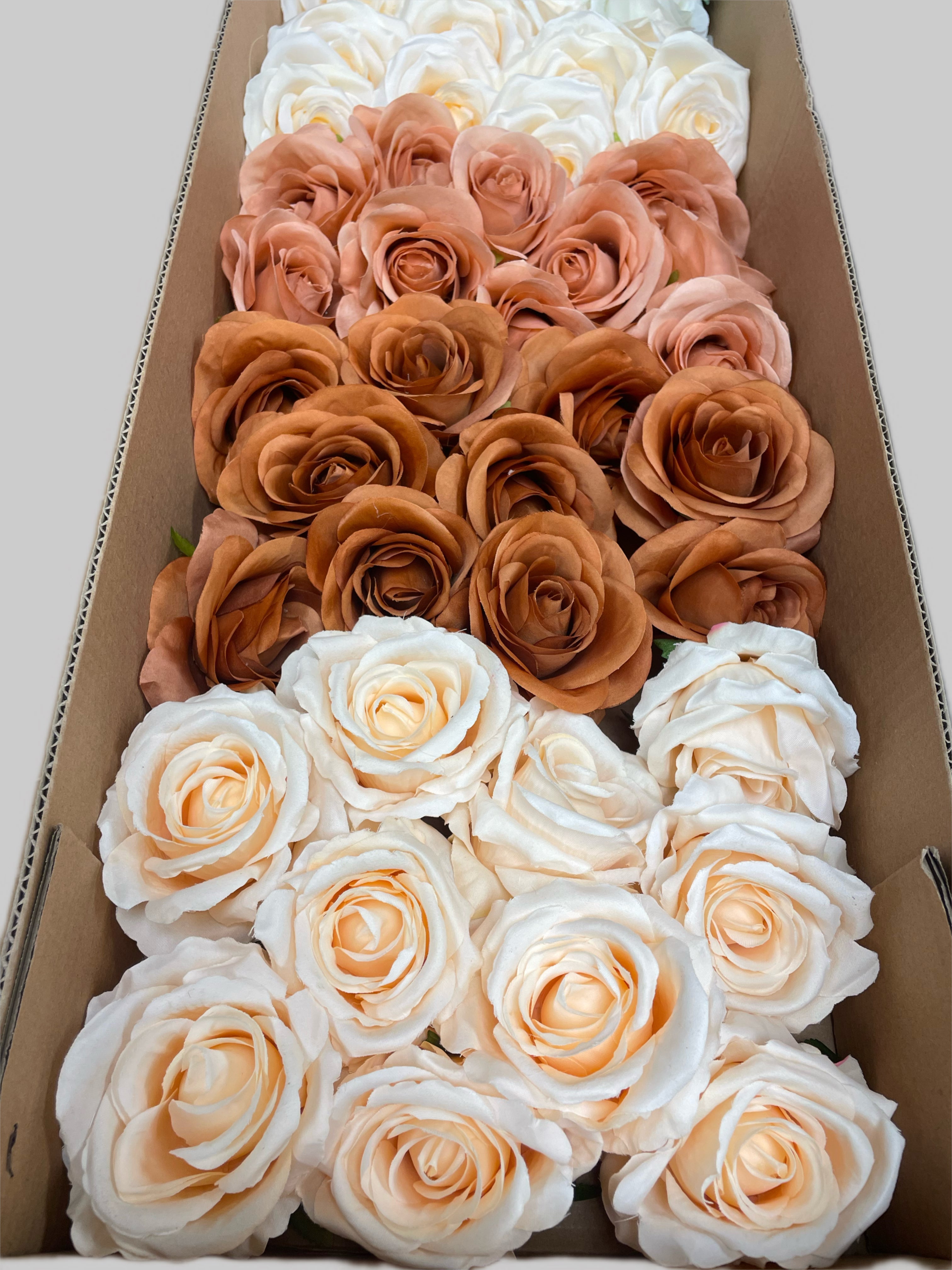 60/70 PCS Artificial Flower Heads(OS2) – Mixed Colors for Wedding & DIY Decor