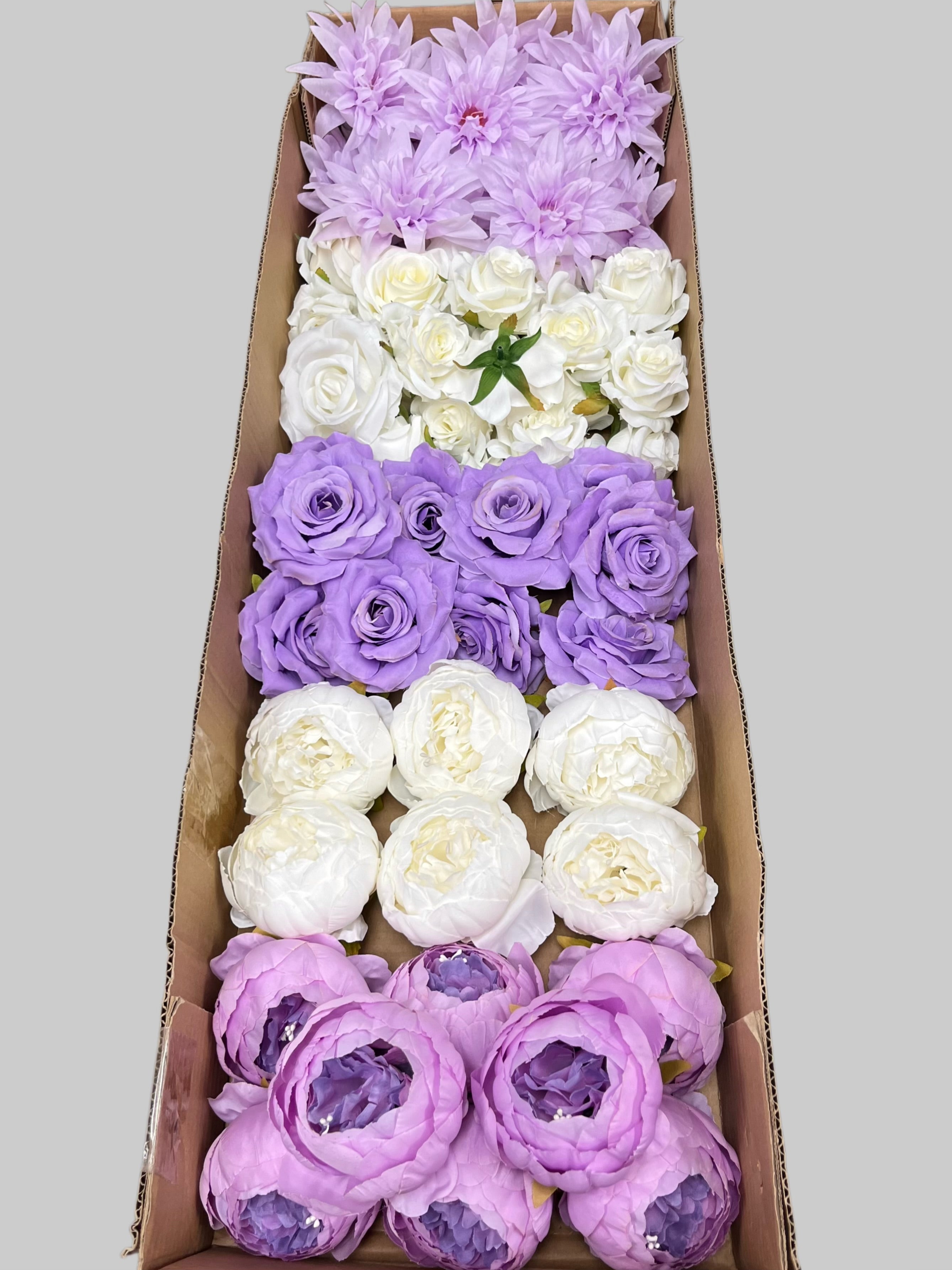 60/70 PCS Artificial Flower Heads (ZS4CE), Mixed Colors for Wedding & DIY Decor