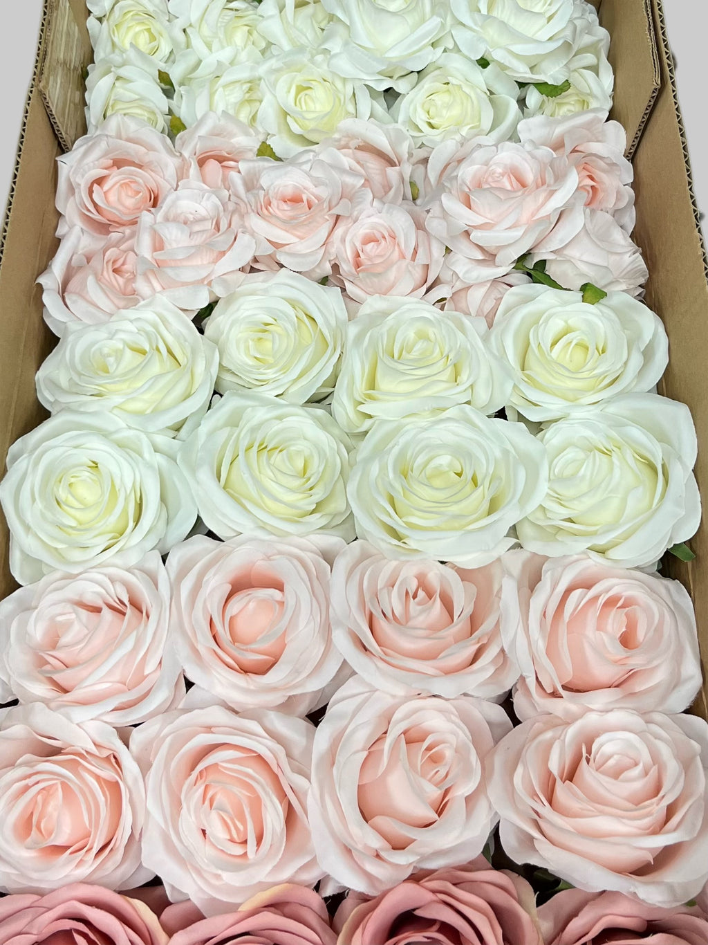 50/60 PCS Artificial Flower Heads (ES6), Mixed Colors for Wedding & DIY Decor