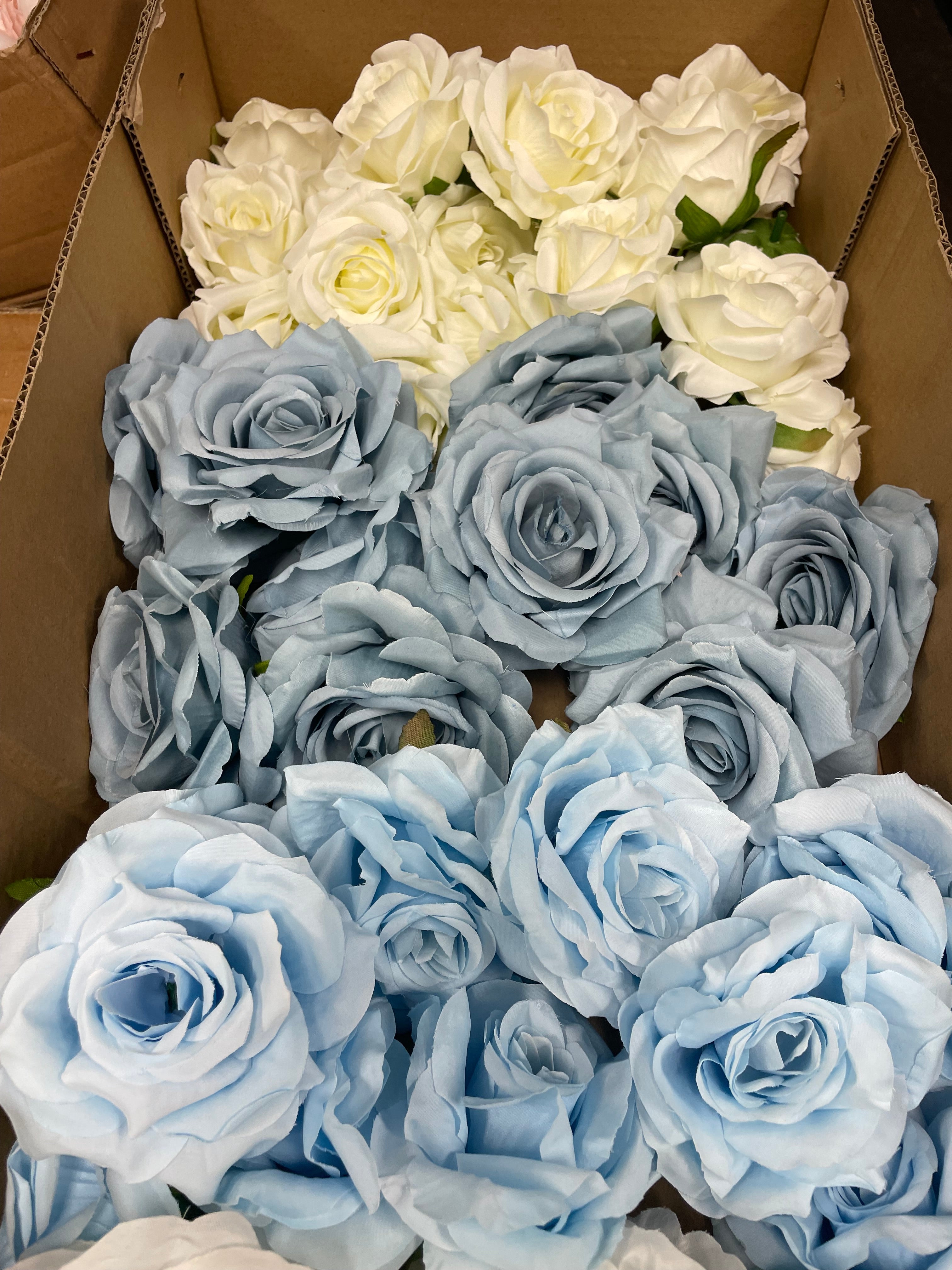 60/70 PCS Artificial Flower Heads(LS3) – Mixed Colors for Wedding & DIY Decor