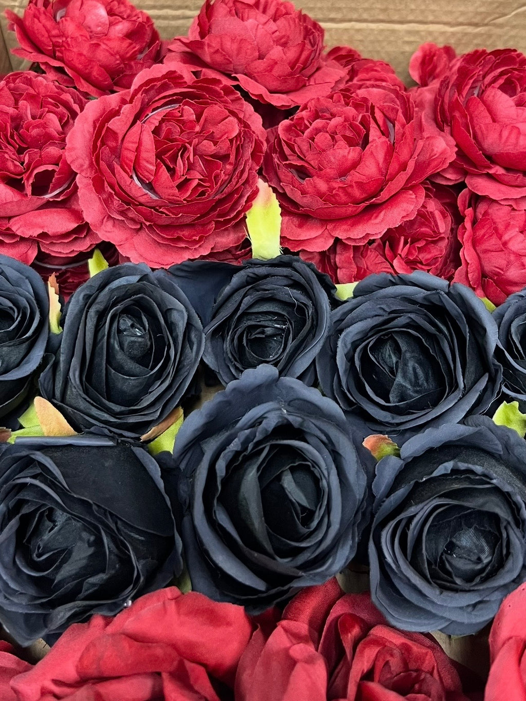 50/60 PCS Artificial Flower Heads (RH1), Mixed Colors for Wedding & DIY Decor
