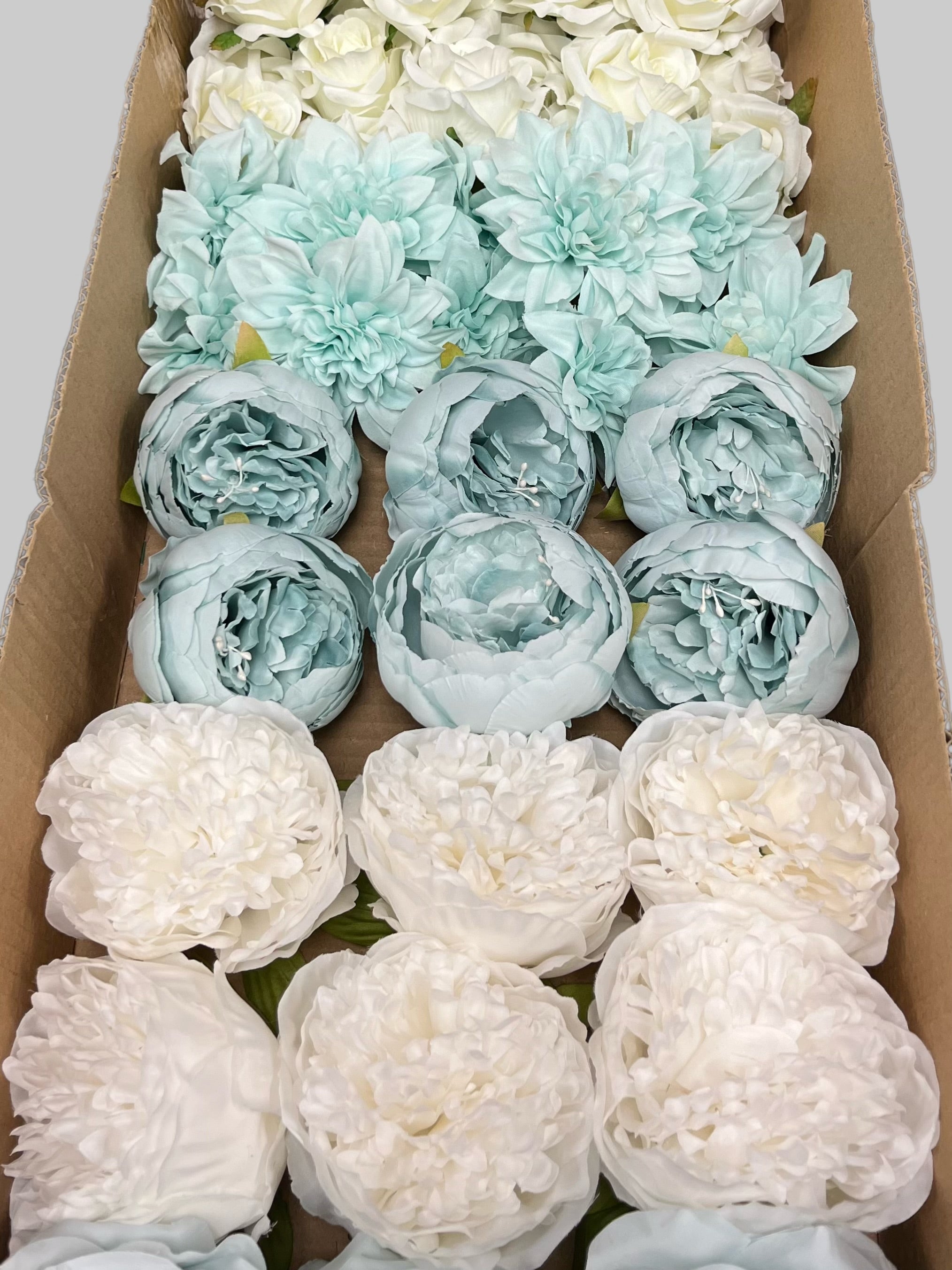 60/70 PCS Artificial Flower Heads (LS9), Mixed Color for DIY Wedding Bouquets, Centerpieces & Event Decor
