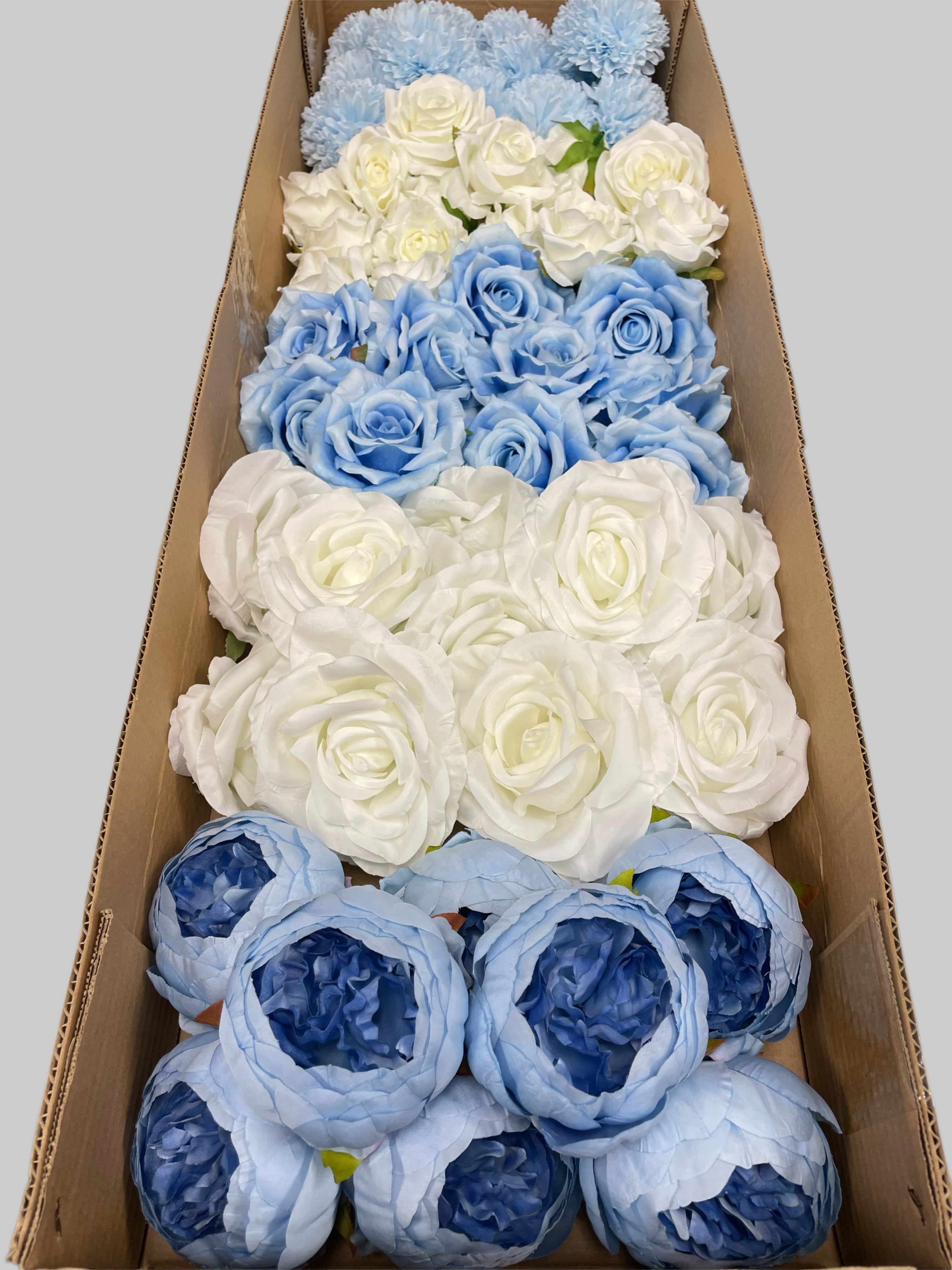 60/70 PCS Artificial Flower Heads (LS5CE), Mixed Colors for Wedding & DIY Decor