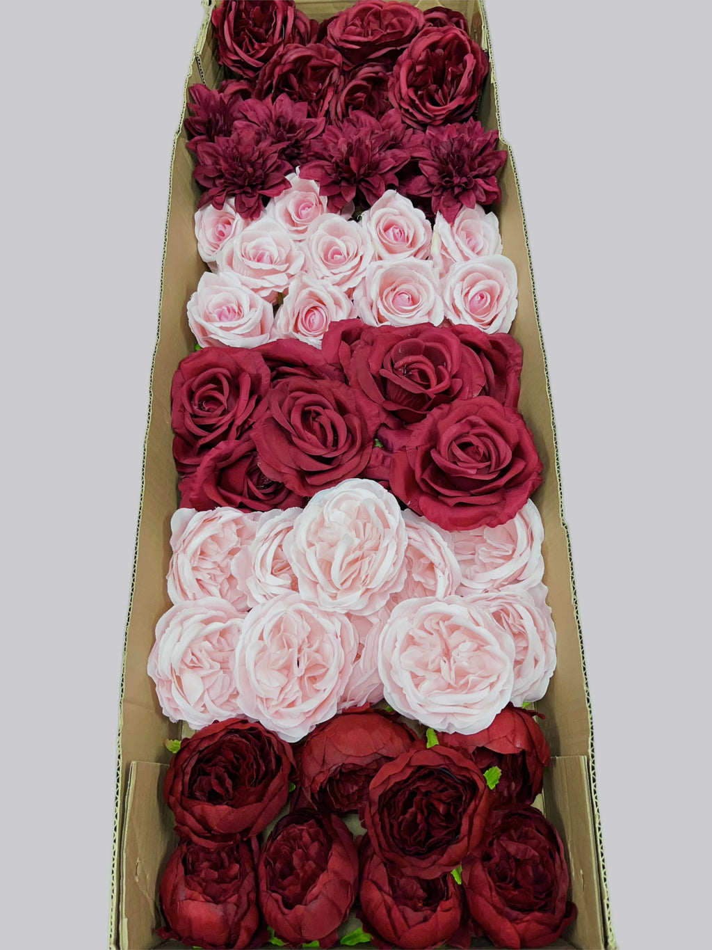 60/70 PCS Artificial Flower Heads (BP1DE), Mixed Colors for Wedding & DIY Decor