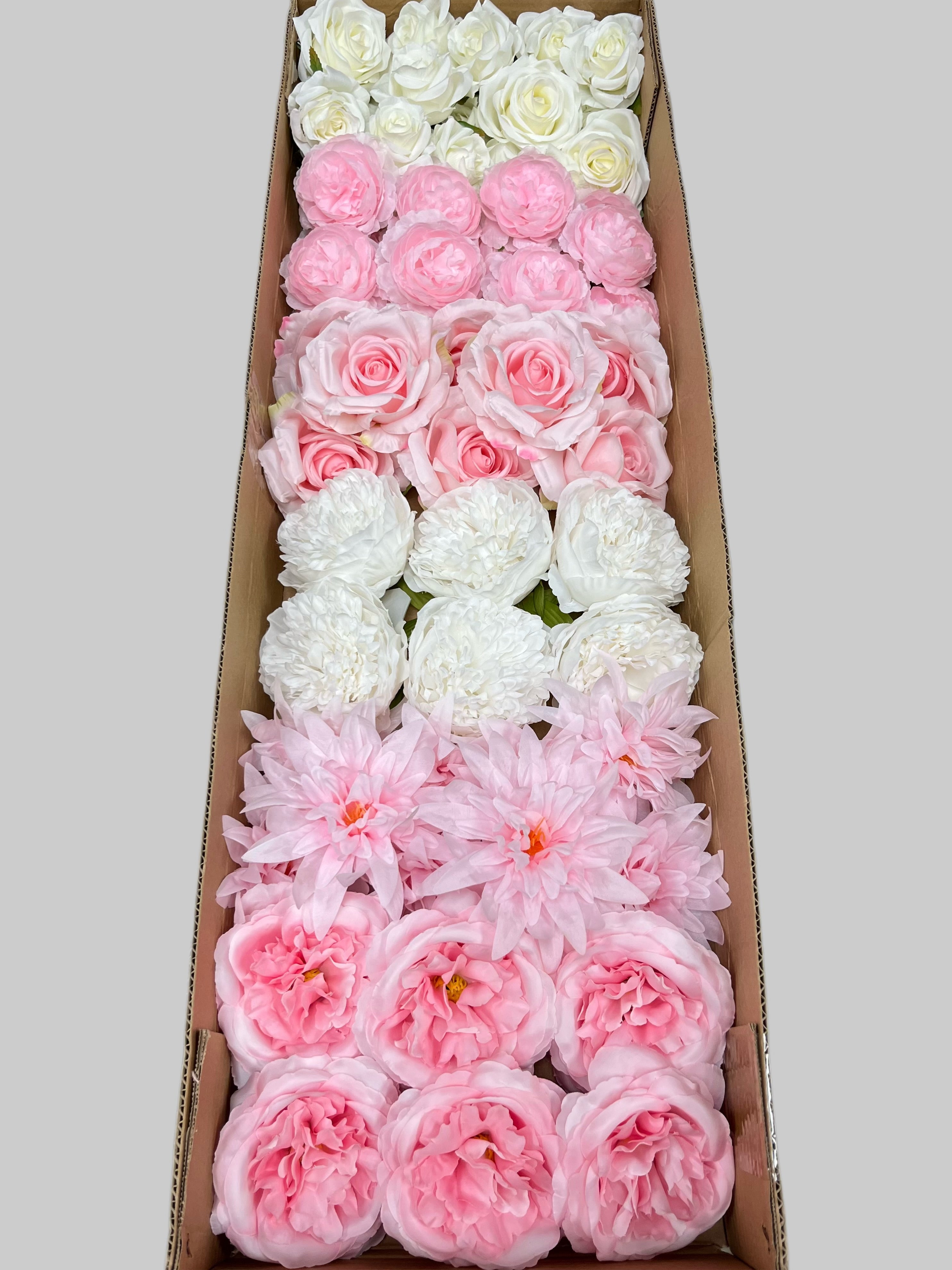 60/70 PCS Artificial Flower Heads (HS5), Mixed Colors for Wedding & DIY Decor