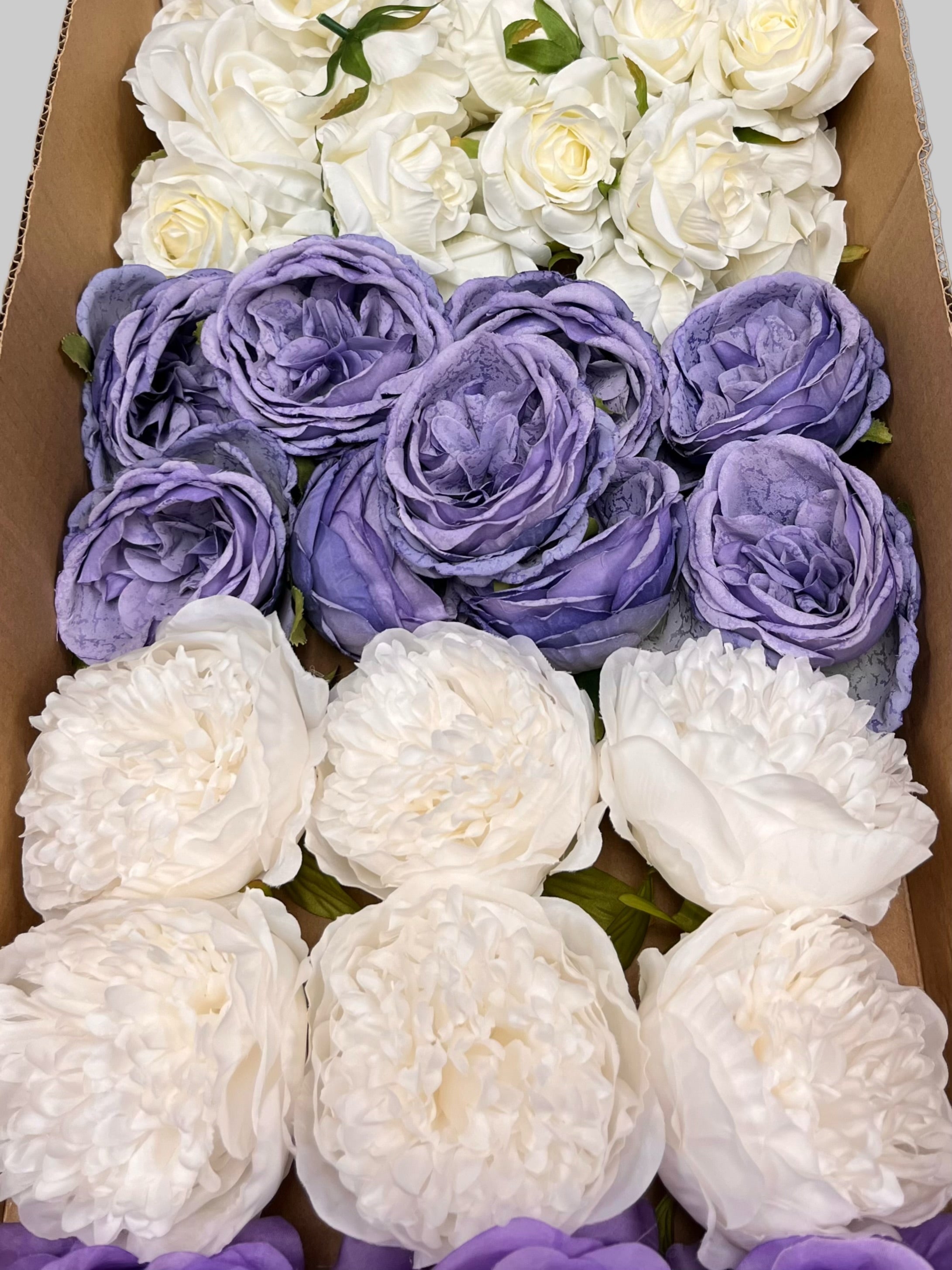 60/70 PCS Artificial Flower Heads (ZS6), Mixed Colors for Wedding & DIY Decor