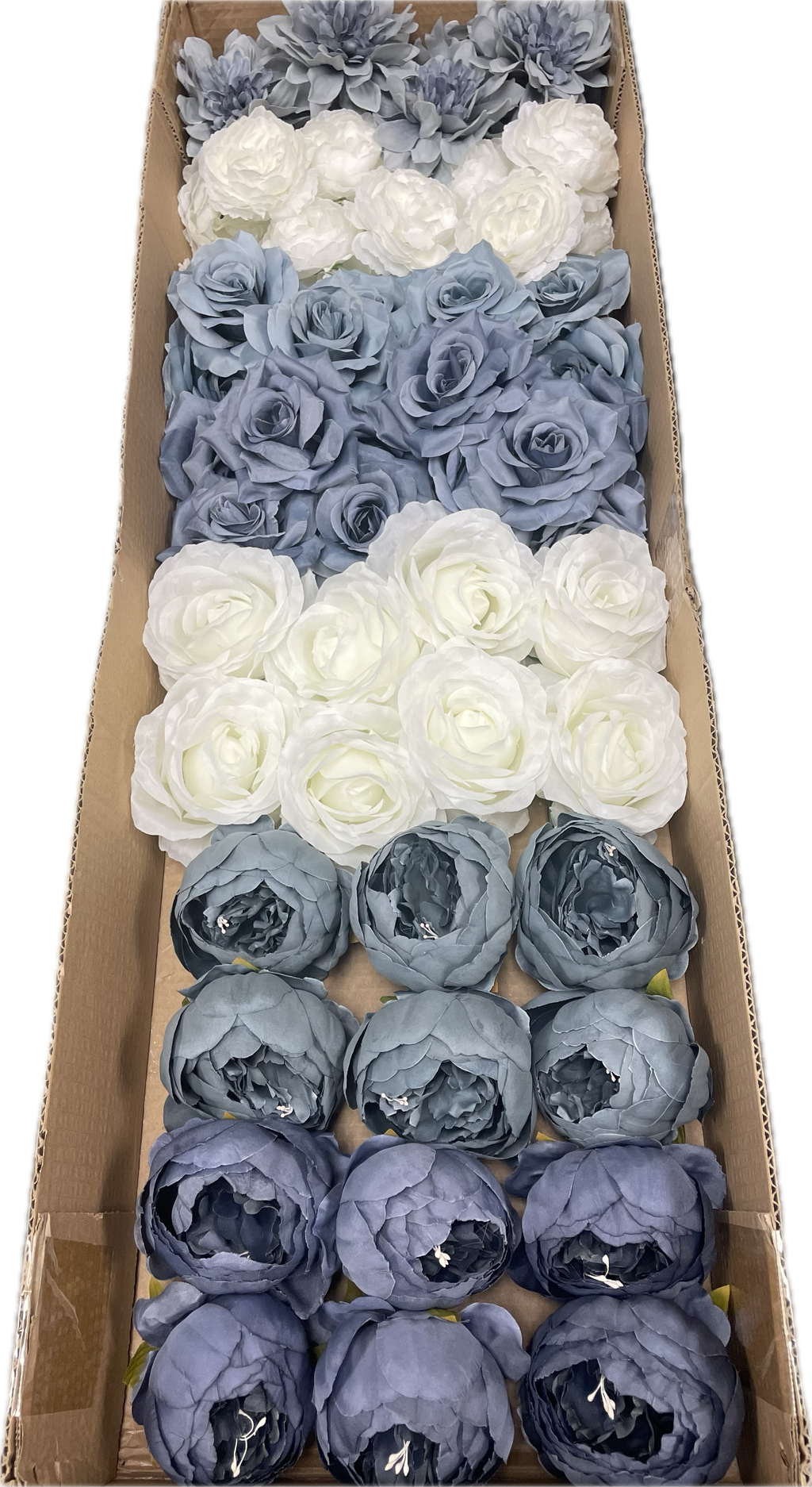 50/60 PCS Artificial Flower Heads (DS4), Mixed Colors for Wedding & DIY Decor