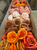 60/70 PCS Artificial Flower Heads(FS2) – Mixed Colors for Wedding & DIY Decor