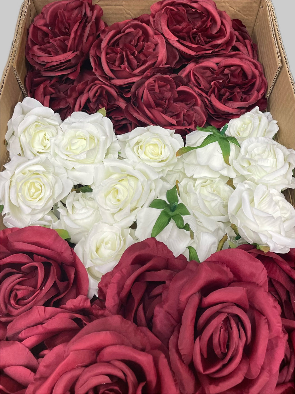 60/70 PCS Artificial Flower Heads (BW1), Mixed Colors for Wedding & DIY Decor