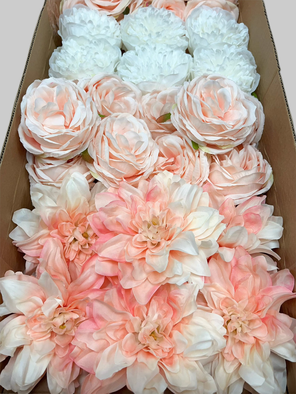 60/70 PCS Artificial Flower Heads (HS10), Mixed Colors for Wedding & DIY Decor
