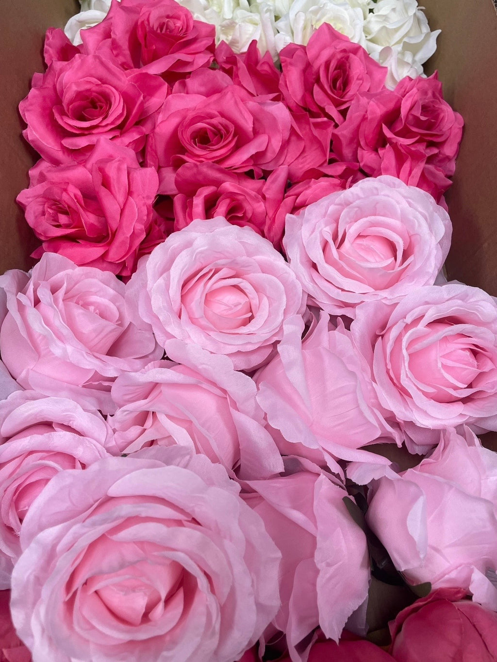 50/60 PCS Artificial Flower Heads (AS1BC1), Mixed Colors for Wedding & DIY Decor