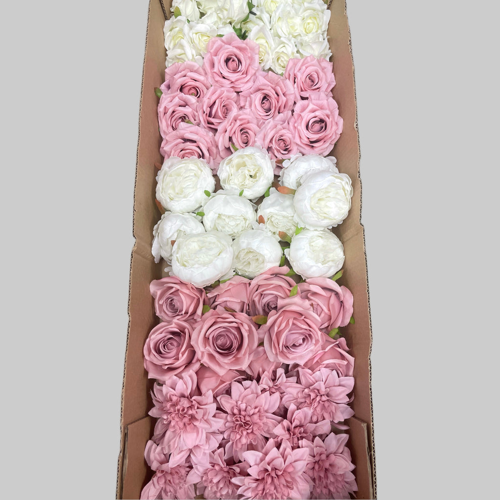 60/70 PCS Artificial Flower Heads(ES2), Mixed Colors for Wedding & DIY Decor