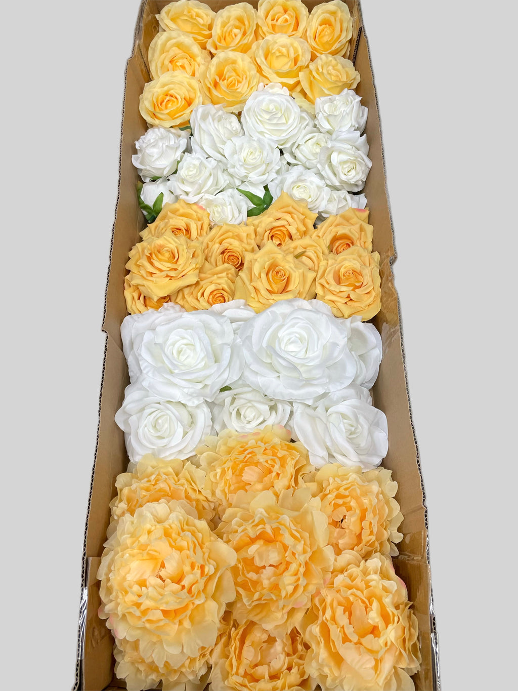 60/70 PCS Artificial Flower Heads (YS2BD), Mixed Colors for Wedding & DIY Decor