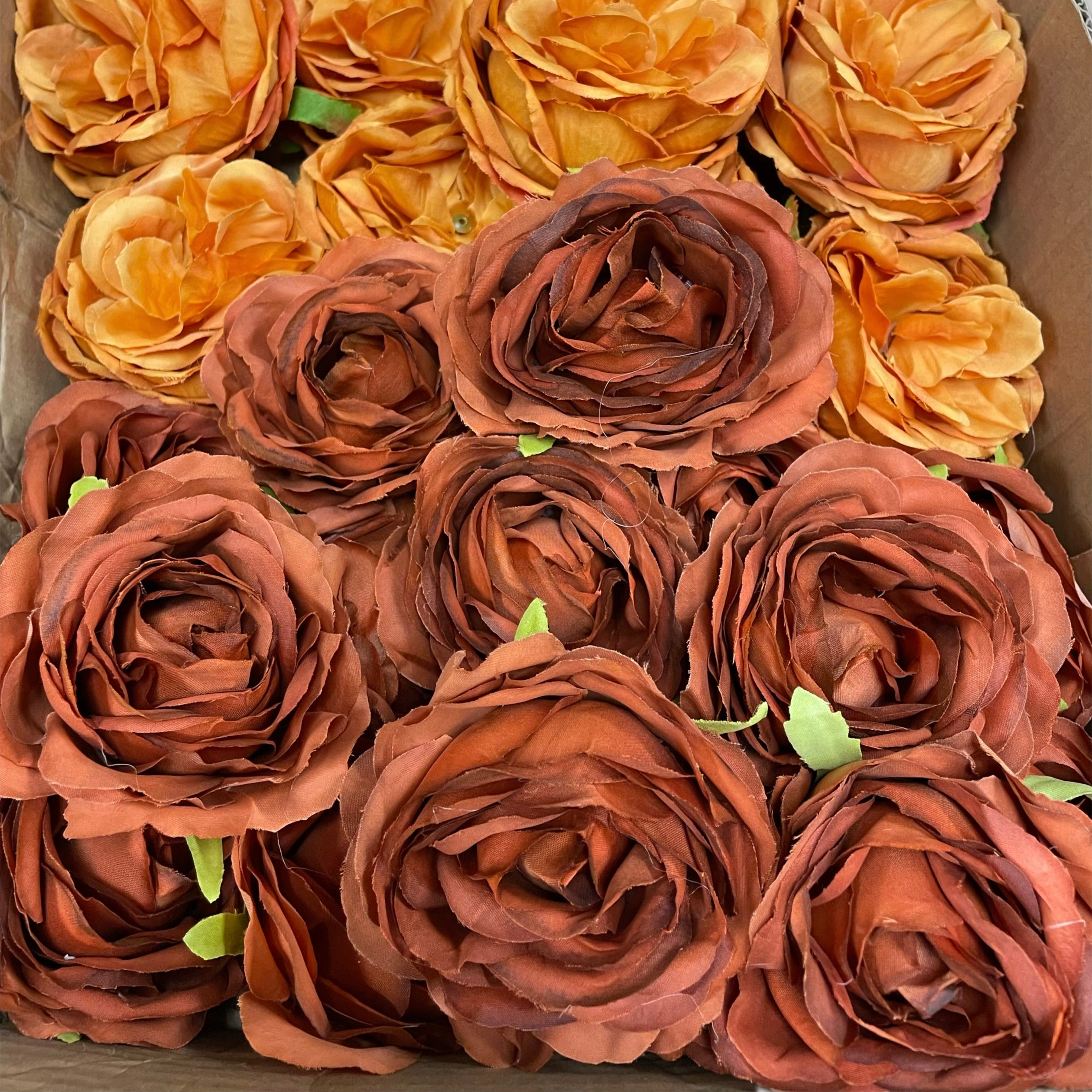60/70 PCS Artificial Flower Heads (FS1), Mixed Colors for Wedding & DIY Decor