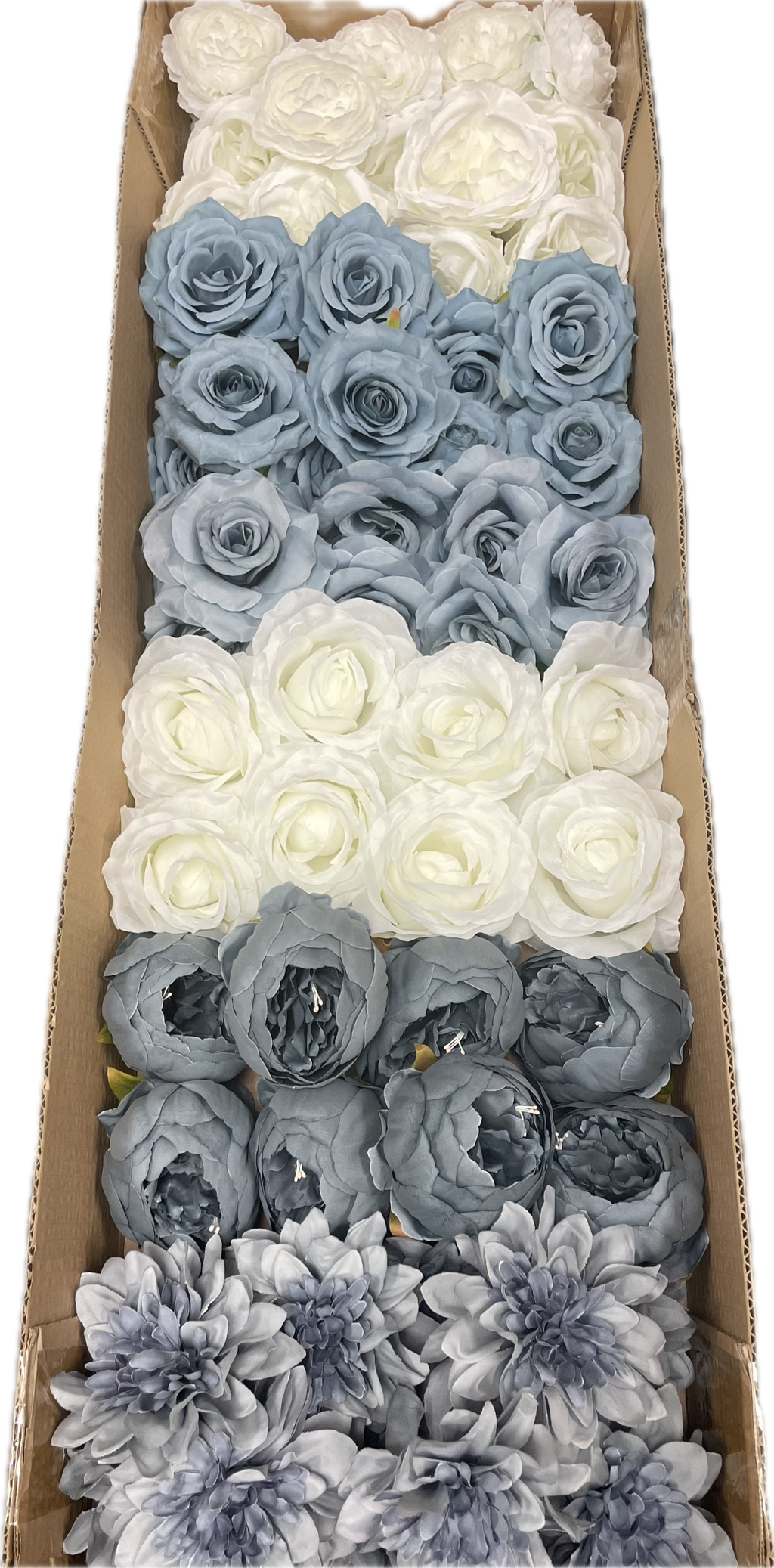 50/60 PCS Artificial Flower Heads (DS1AC), Mixed Colors for Wedding & DIY Decor