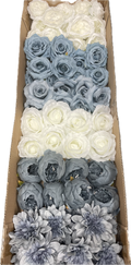 50/60 PCS Artificial Flower Heads (DS1AC), Mixed Colors for Wedding & DIY Decor