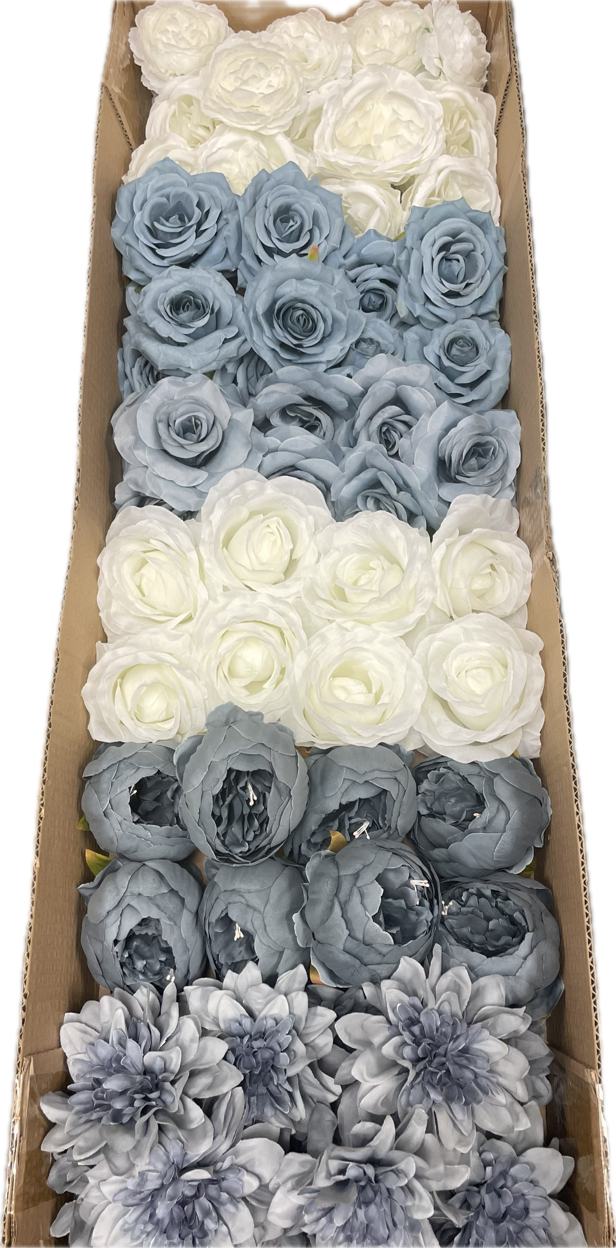 50/60 PCS Artificial Flower Heads (DS1AC), Mixed Colors for Wedding & DIY Decor