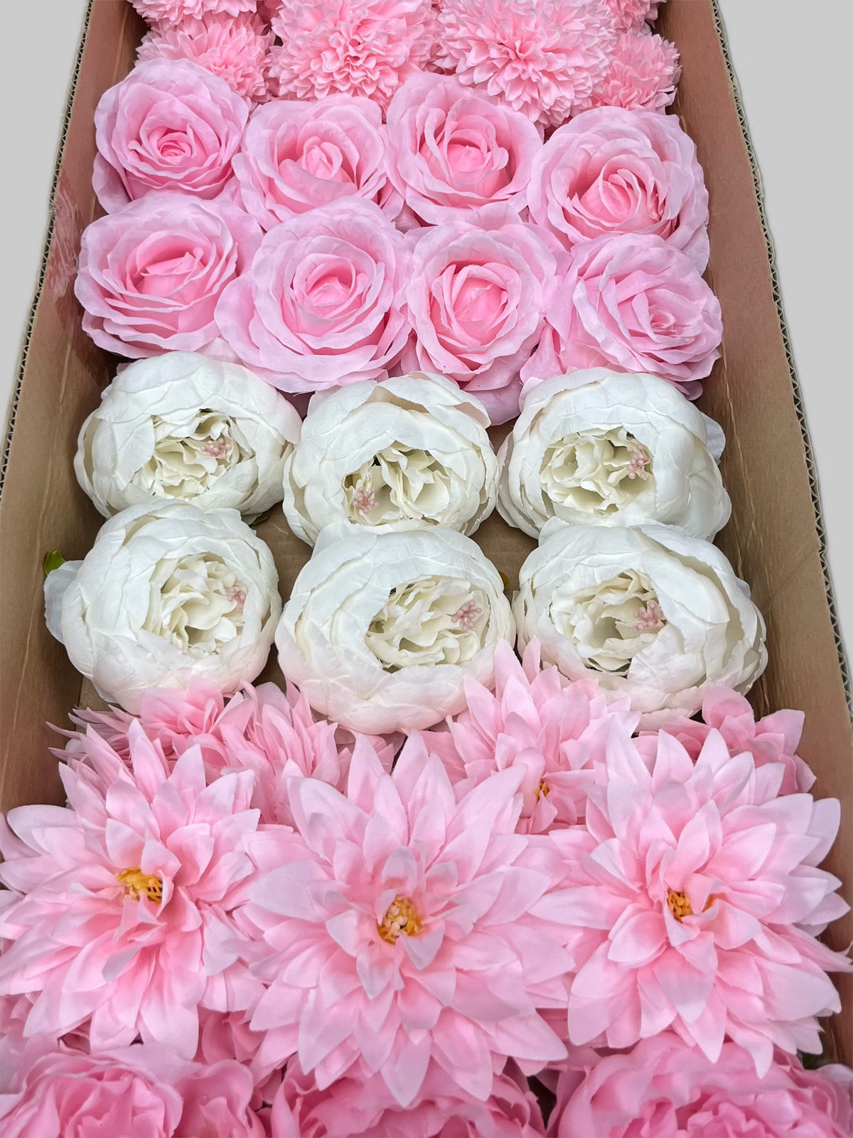 50/60 PCS Artificial Flower Heads (HS6), Mixed Colors for Wedding & DIY Decor