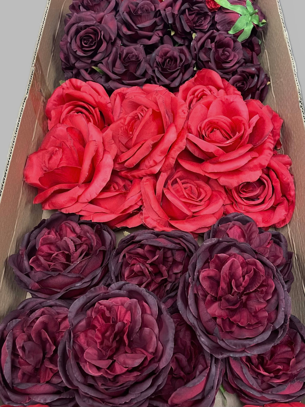 50/60 PCS Artificial Flower Heads (RB1E), Mixed Colors for Wedding & DIY Decor