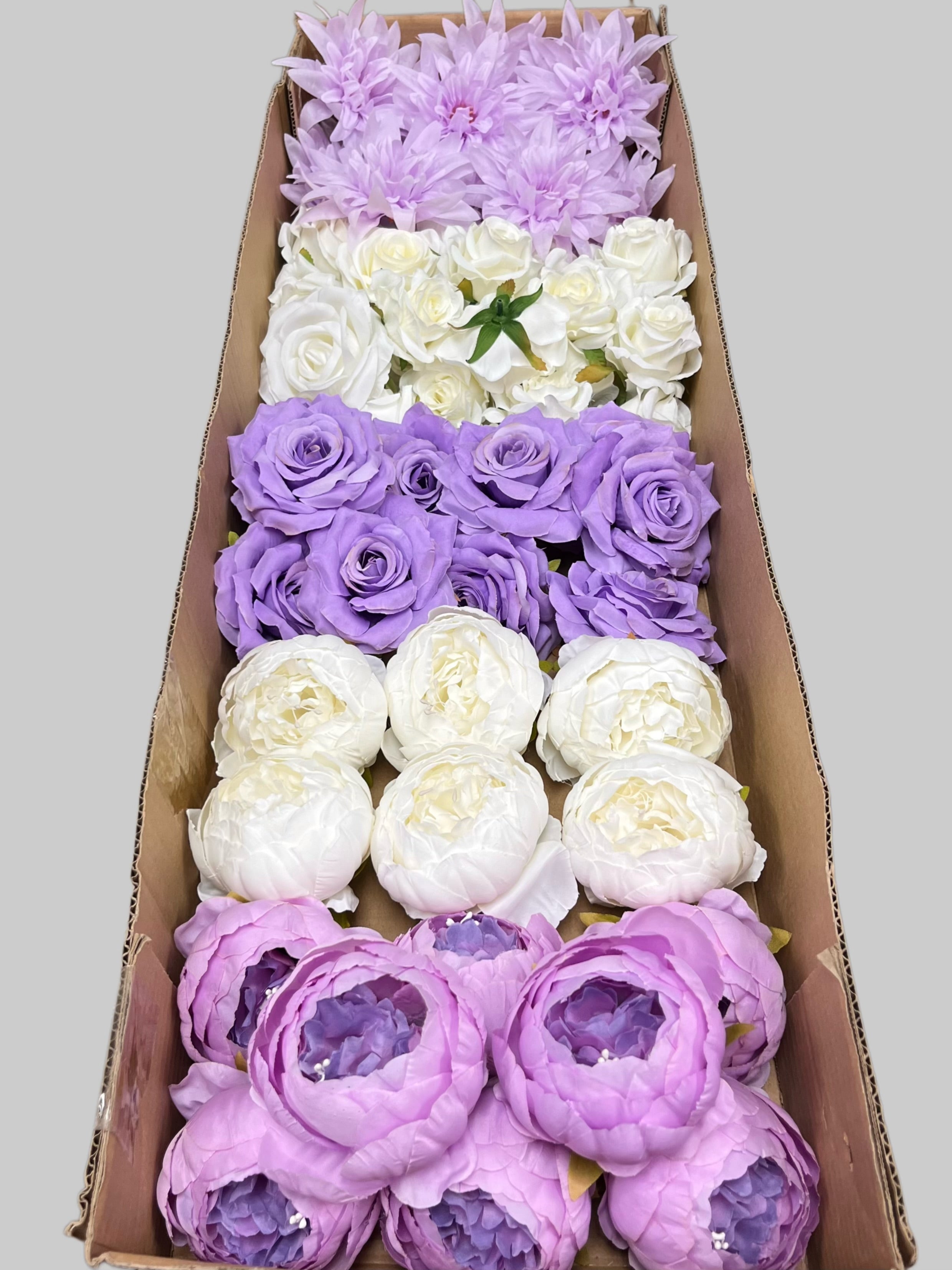 60/70 PCS Artificial Flower Heads (ZS4CE), Mixed Colors for Wedding & DIY Decor