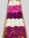 60/70 PCS Artificial Flower Heads (AS7AC), Mixed Colors for Wedding & DIY Decor