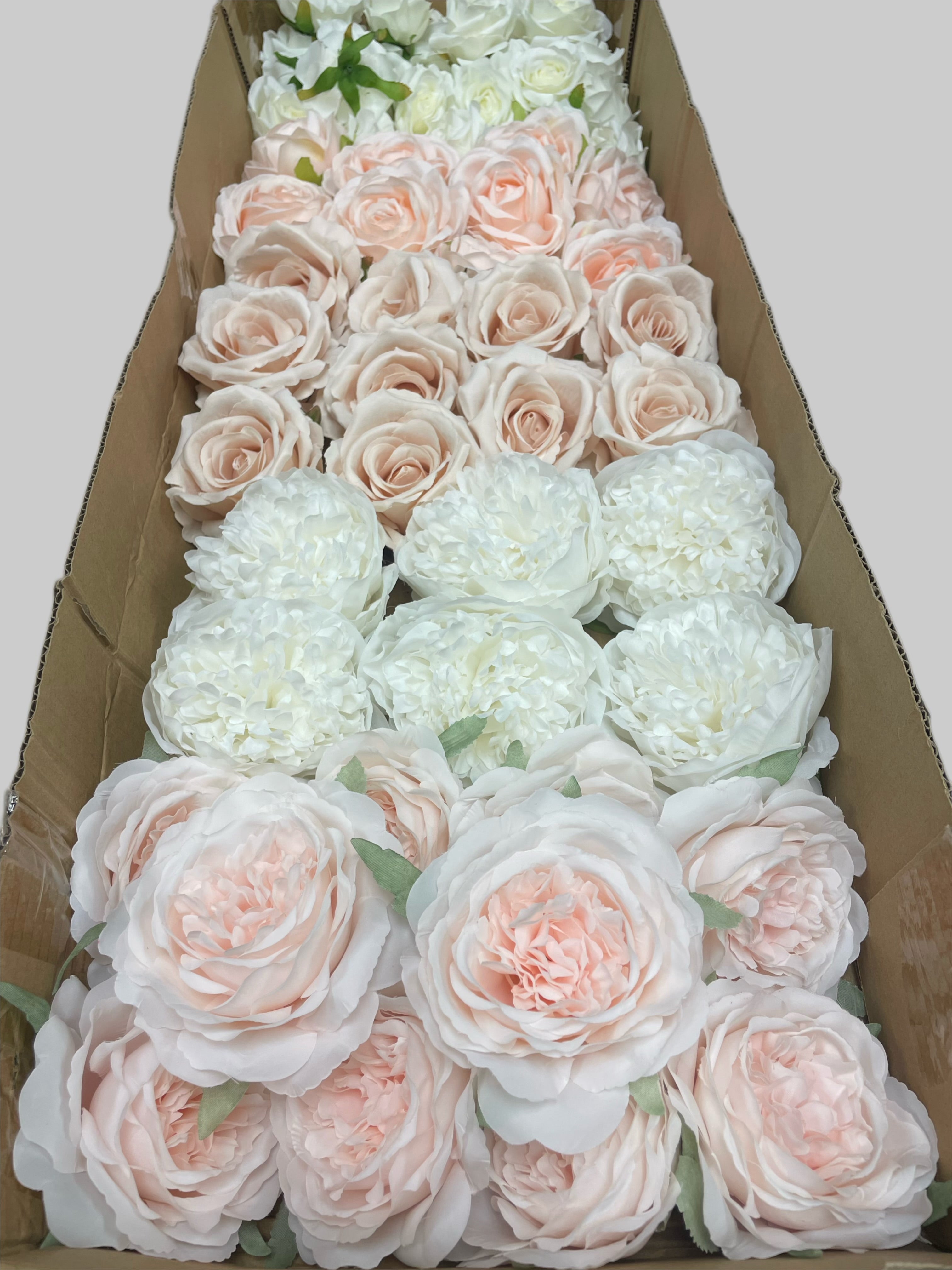60/70 PCS Artificial Flower Heads(MS2) – Mixed Colors for Wedding & DIY Decor