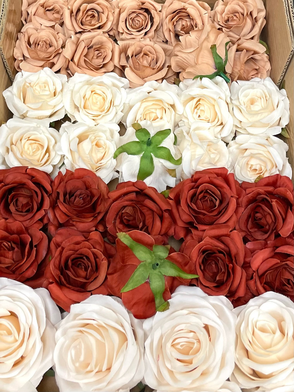 50/60 PCS Artificial Flower Heads (FS5), Mixed Colors for Wedding & DIY Decor
