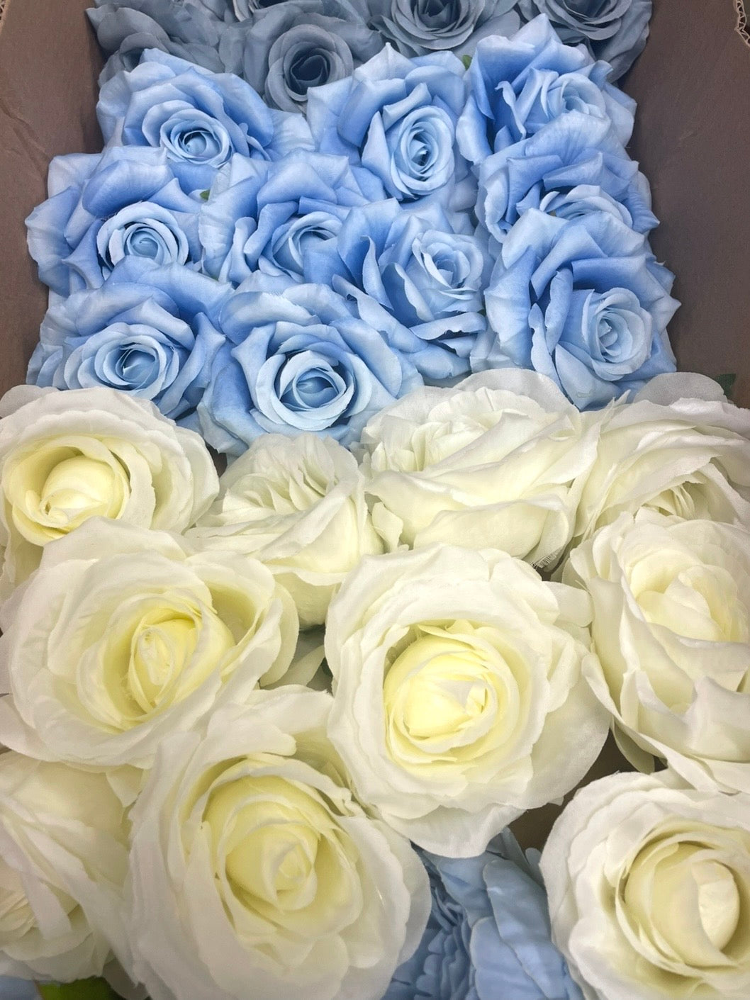 60/70 PCS Artificial Flower Heads(LS3) – Mixed Colors for Wedding & DIY Decor
