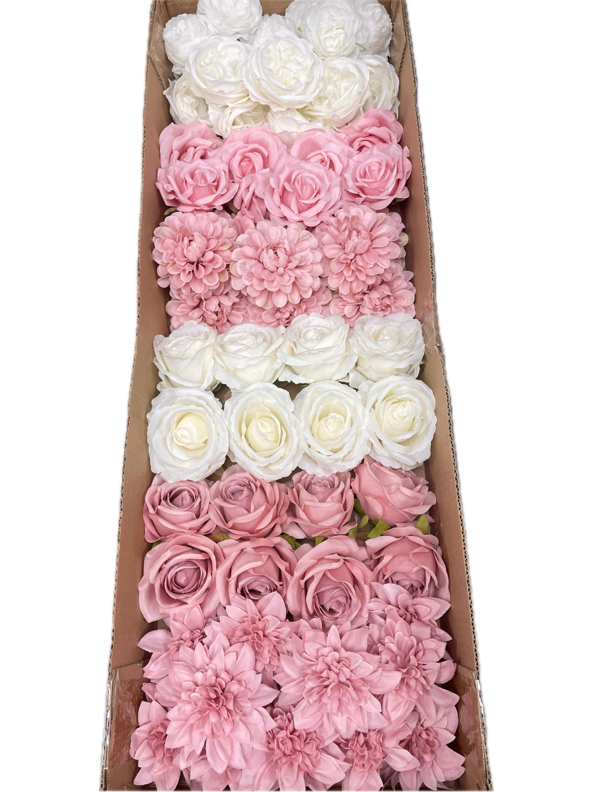50/60 PCS Artificial Flower Heads (ES2AB), Mixed Colors for  Weddings, DIY Floral Decor & Centerpieces