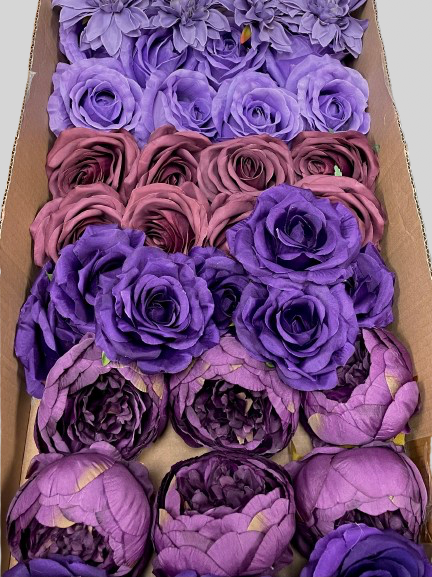 60/70 PCS Artificial Flower Heads (ZS7AB), Mixed Colors for Wedding & DIY Decor