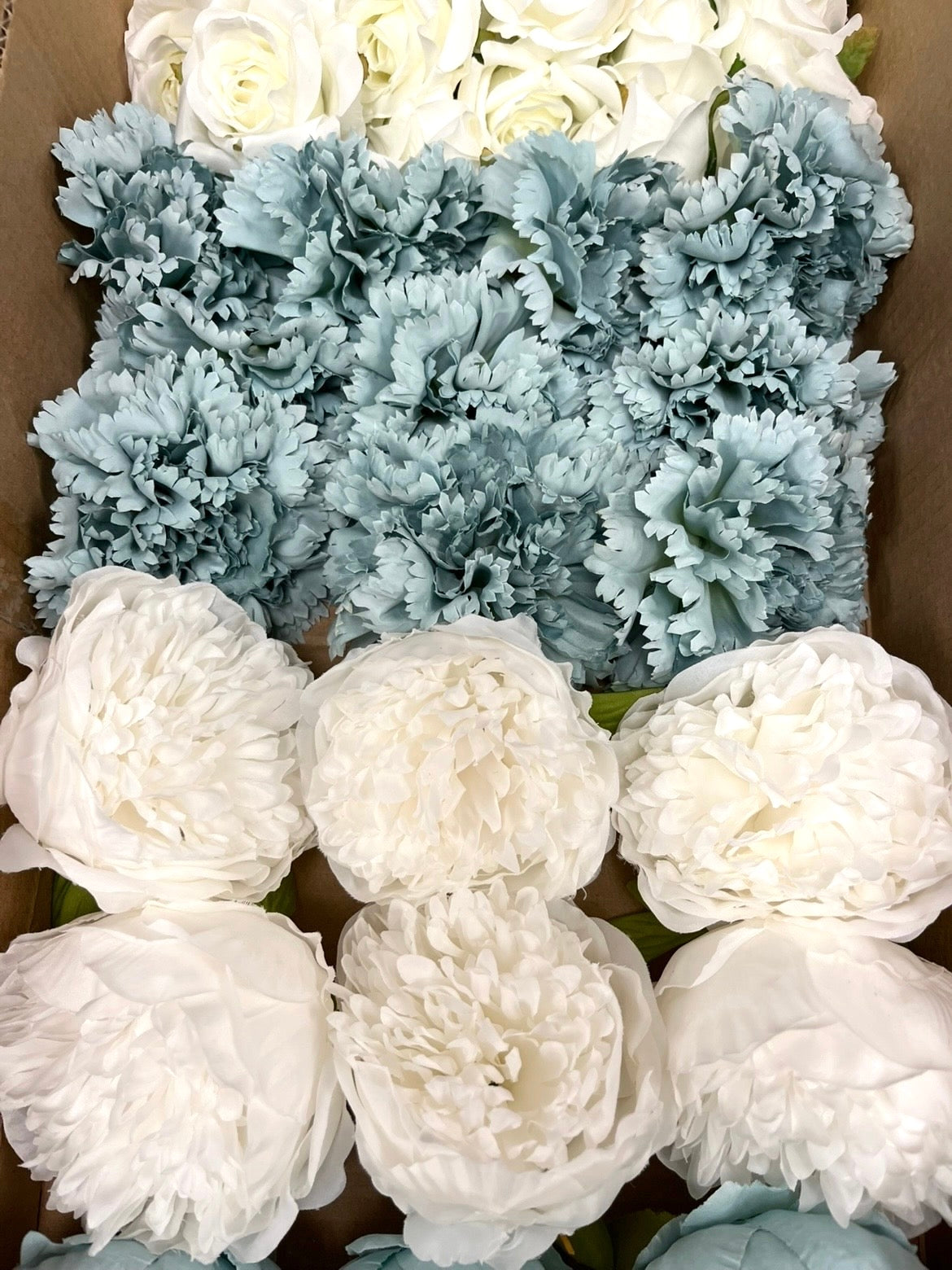 60/70 PCS Artificial Flower Heads (LS8), Mixed Colors for Wedding & DIY Decor