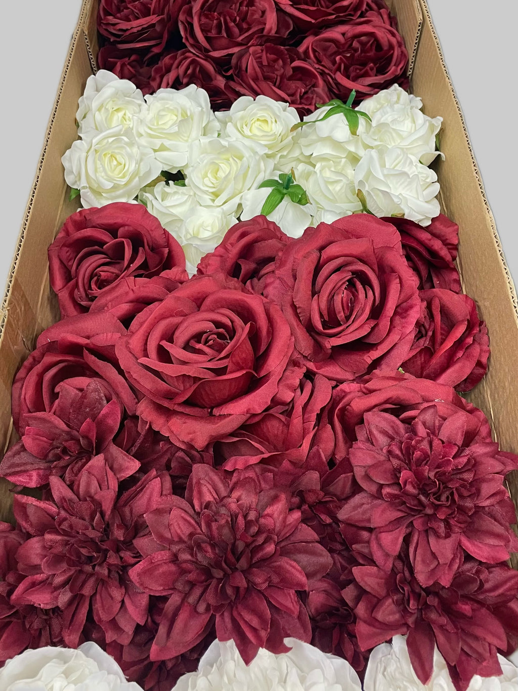 60/70 PCS Artificial Flower Heads (BW1), Mixed Colors for Wedding & DIY Decor