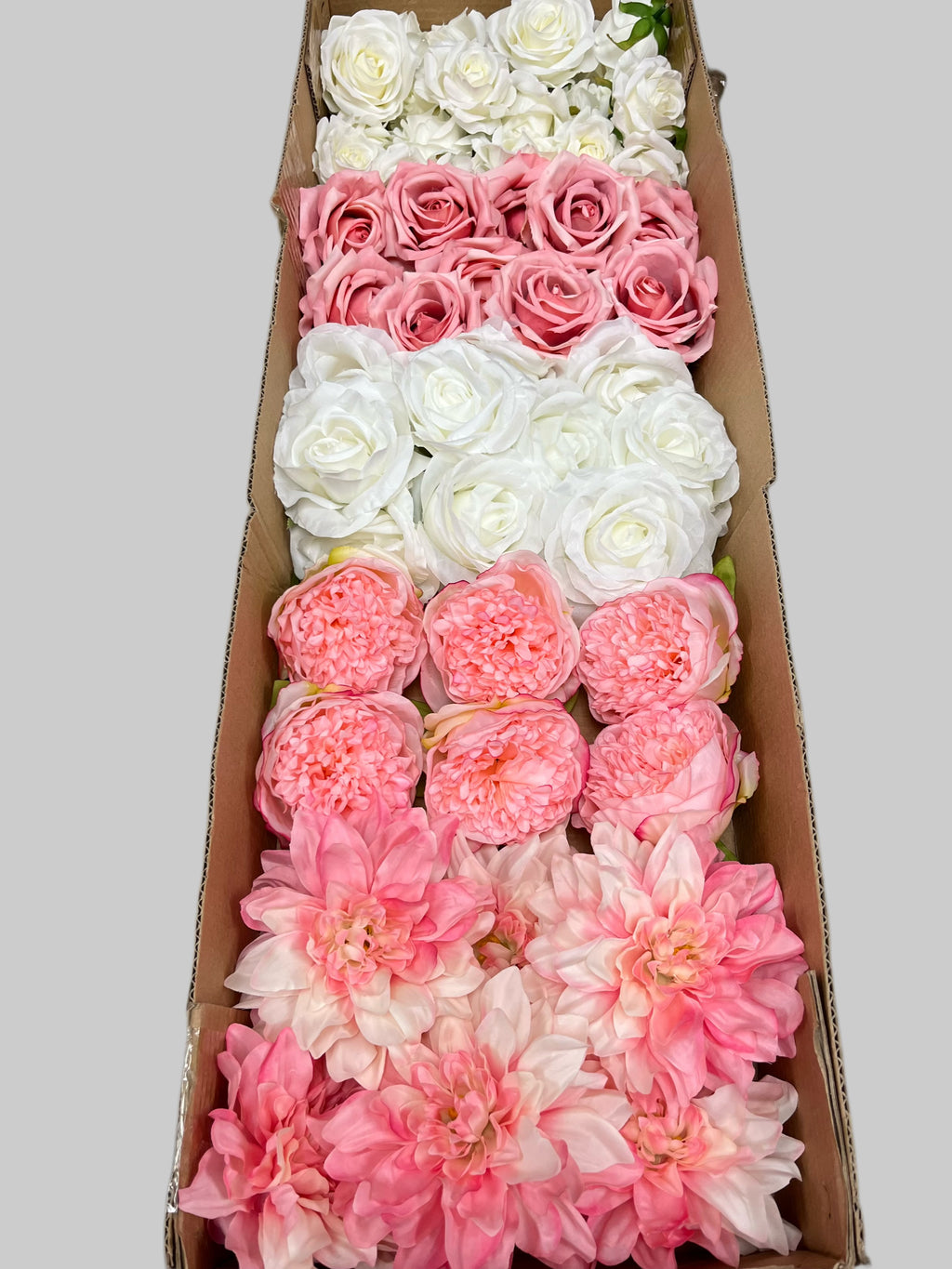 60/70 PCS Artificial Flower Heads (PS4), Mixed Colors for Wedding & DIY Decor