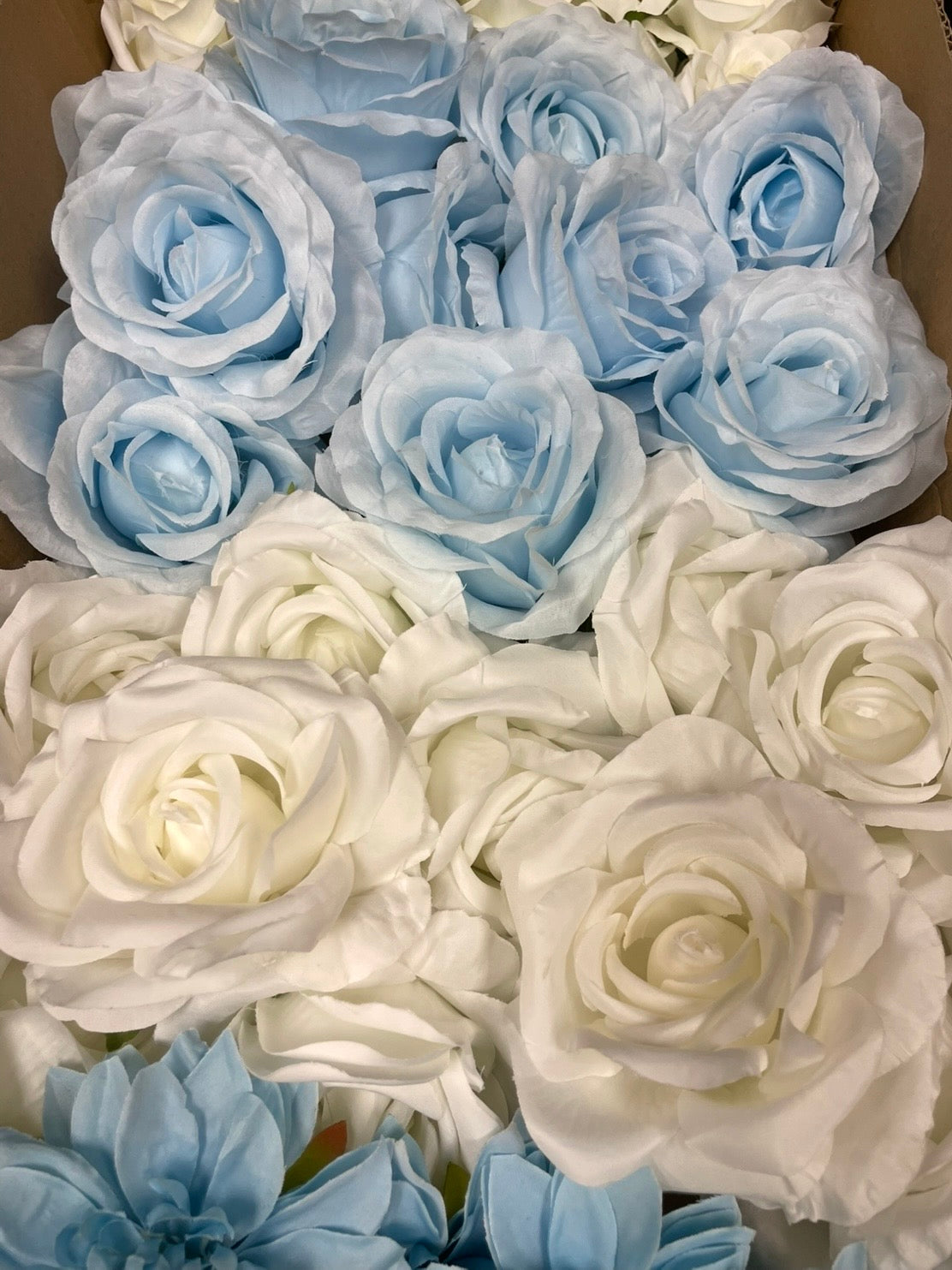 60/70 PCS Artificial Flower Heads (LS6BD), Mixed Colors for Wedding & DIY Decor
