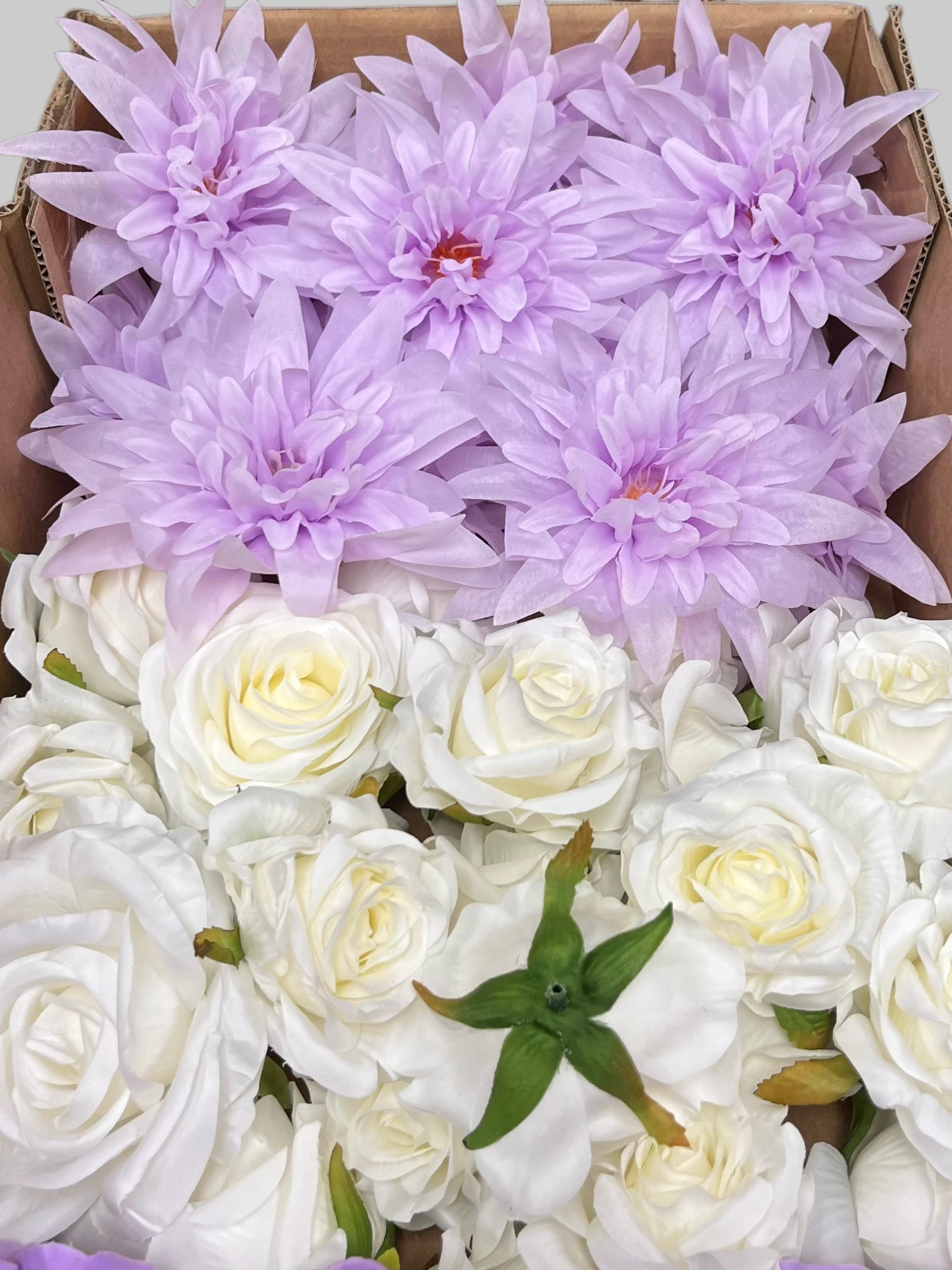 60/70 PCS Artificial Flower Heads (ZS4CE), Mixed Colors for Wedding & DIY Decor