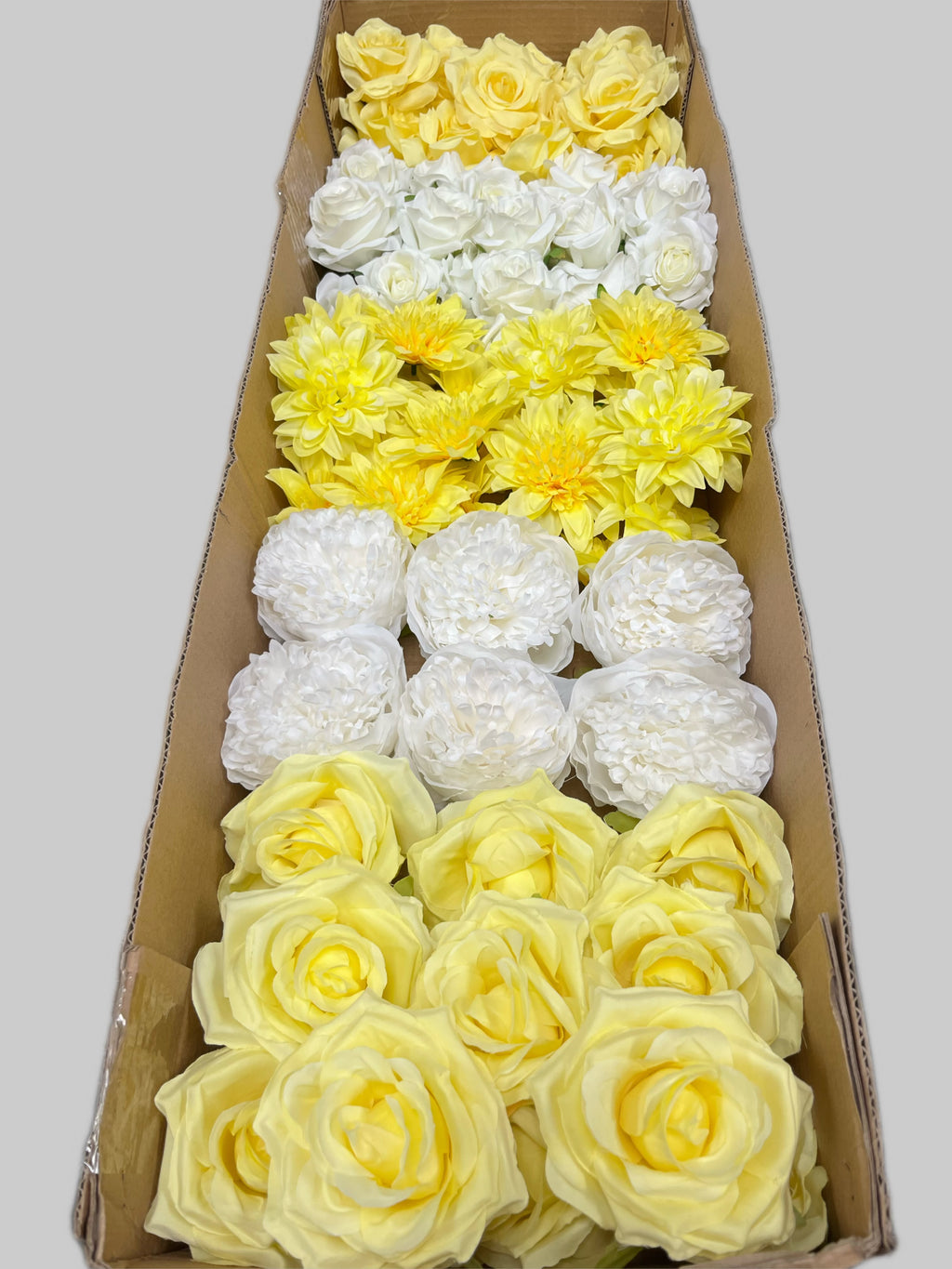 60/70 PCS Artificial Flower Heads (YS5), Mixed Colors for Wedding & DIY Decor