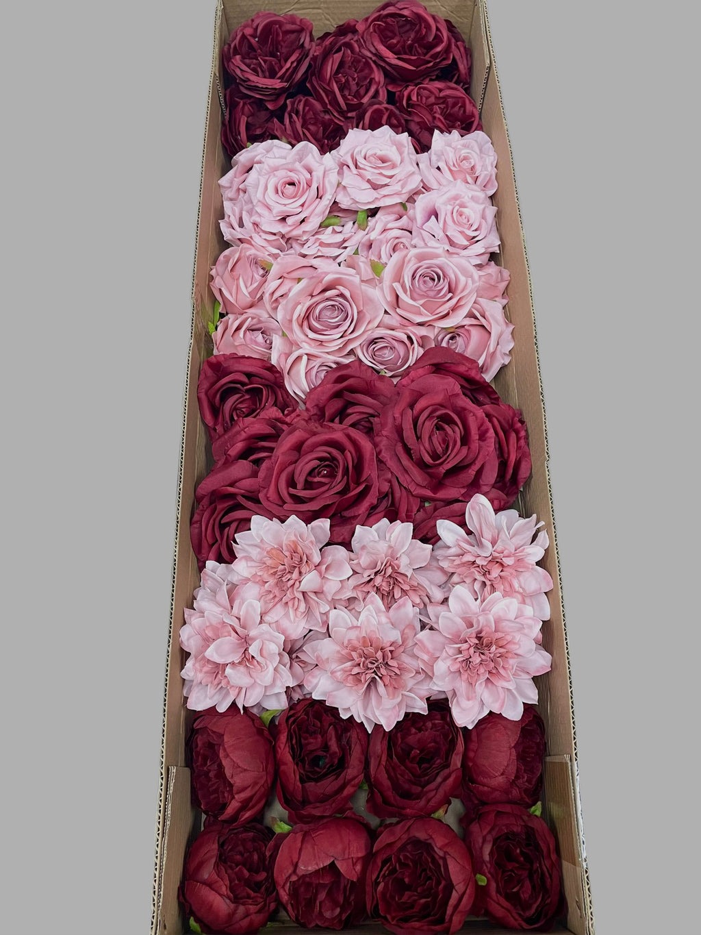 60/70 PCS Artificial Flower Heads (BP1CE), Mixed Colors for Wedding & DIY Decor