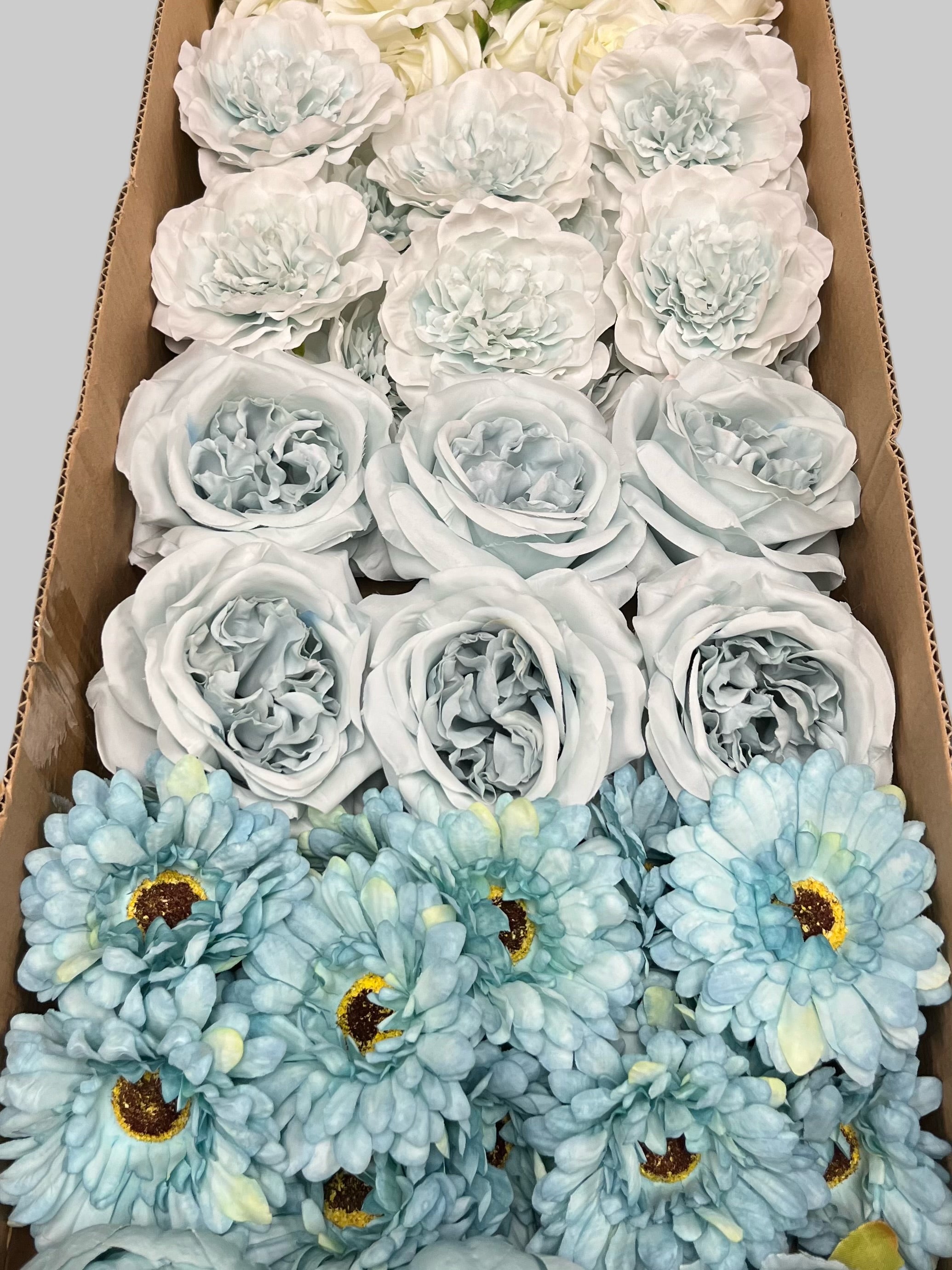 60/70 PCS Artificial Flower Heads (LS10AE), Mixed Color for DIY Wedding Bouquets, Centerpieces & Event Decor