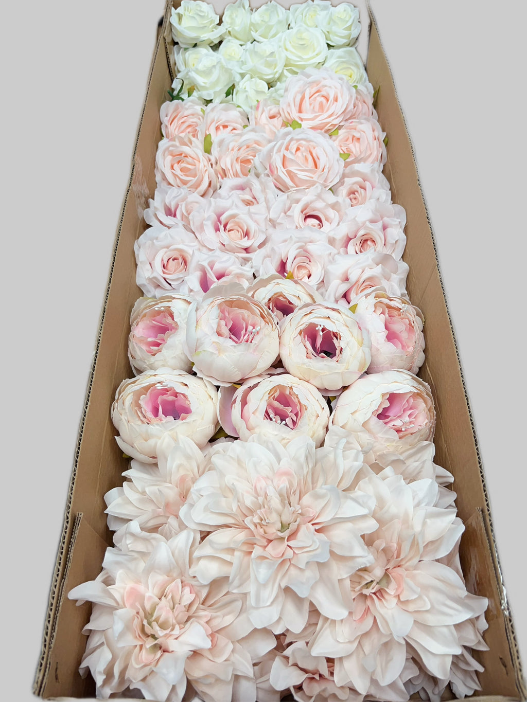 60/70 PCS Artificial Flower Heads (HS11), Mixed Colors for Wedding & DIY Decor