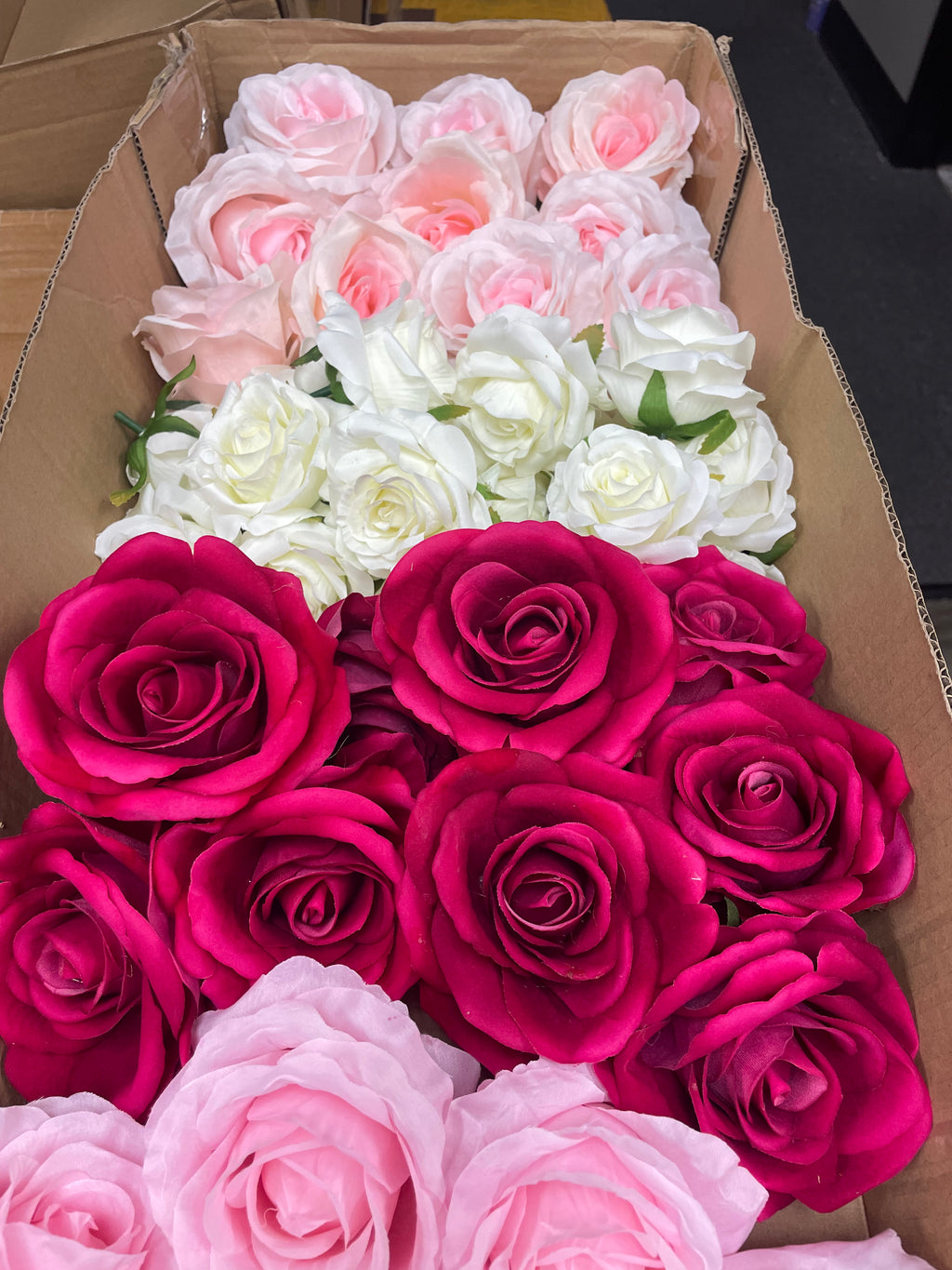 60/70 PCS Artificial Flower Heads (AS1BC2), Mixed Colors for Wedding & DIY Decor