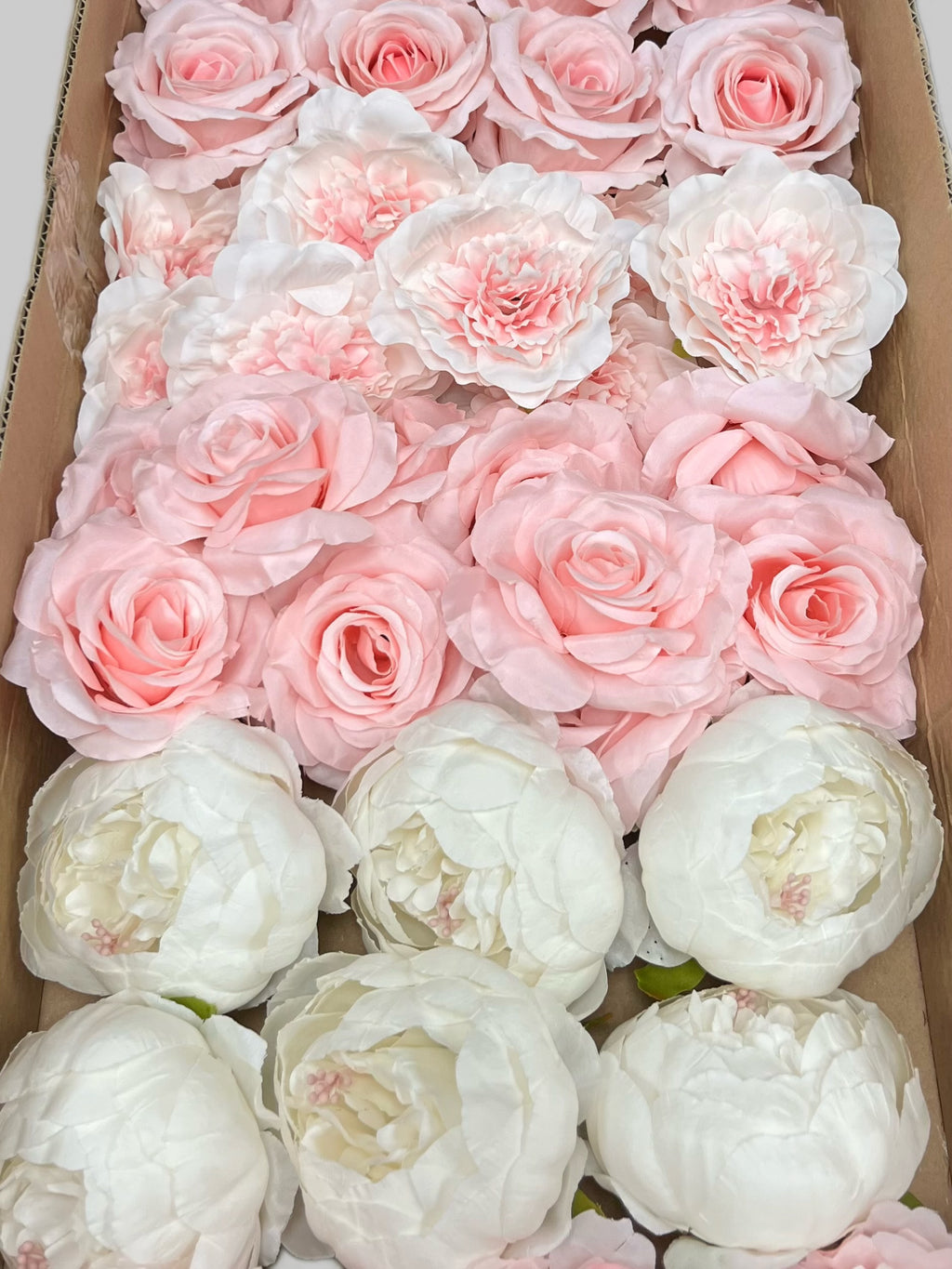 60/70 PCS Artificial Flower Heads (HS4), Mixed Colors for Wedding & DIY Decor