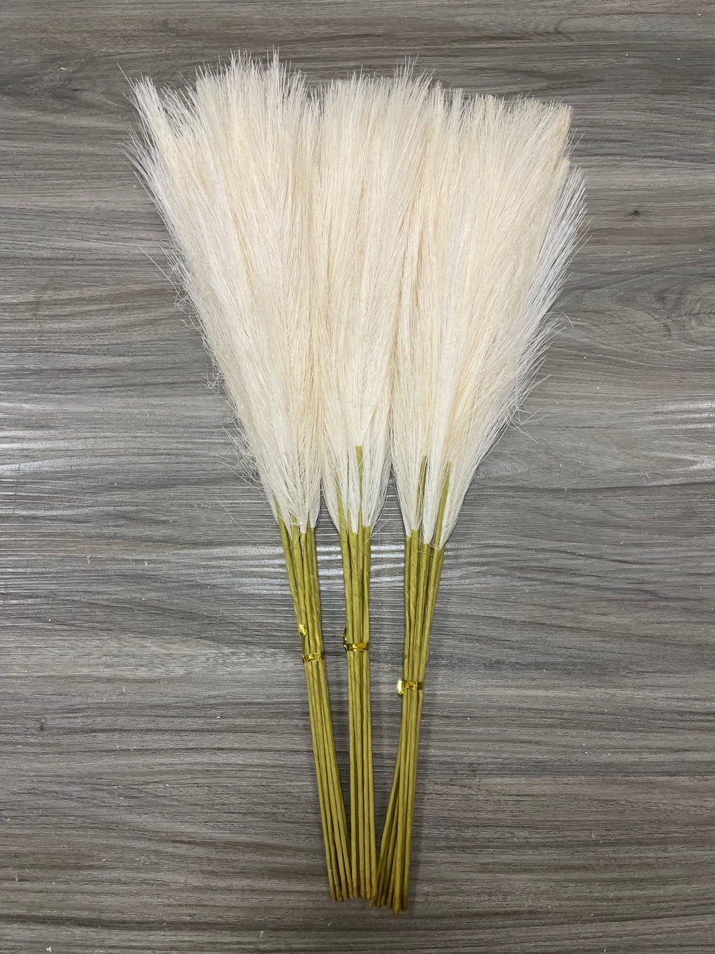 3Bunches/5Bunches Artificial Pampas Grass Stems, Cream/Beige Fluffy Filler for Wedding & DIY Decor (AF7)