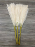 3Bunches/5Bunches Artificial Pampas Grass Stems, Cream/Beige Fluffy Filler for Wedding & DIY Decor (AF7)