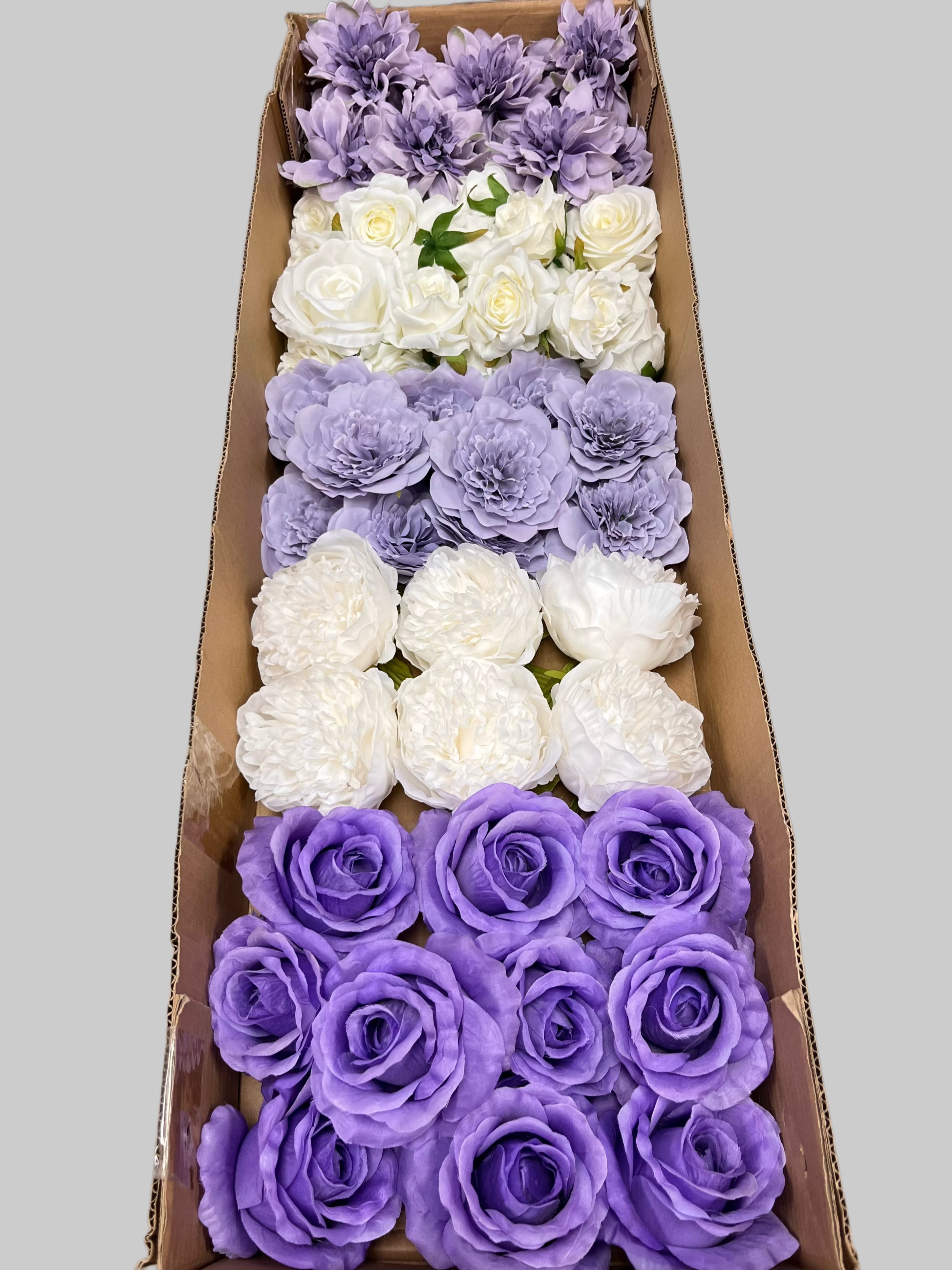 60/70 PCS Artificial Flower Heads (ZS6CE), Mixed Colors for Wedding & DIY Decor