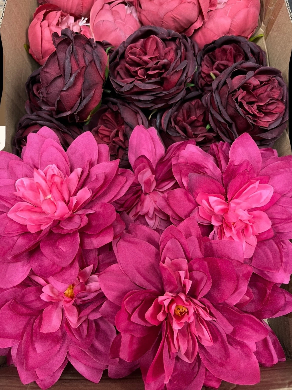 50/60 PCS Artificial Flower Heads (HB1), Mixed Colors for Wedding & DIY Decor