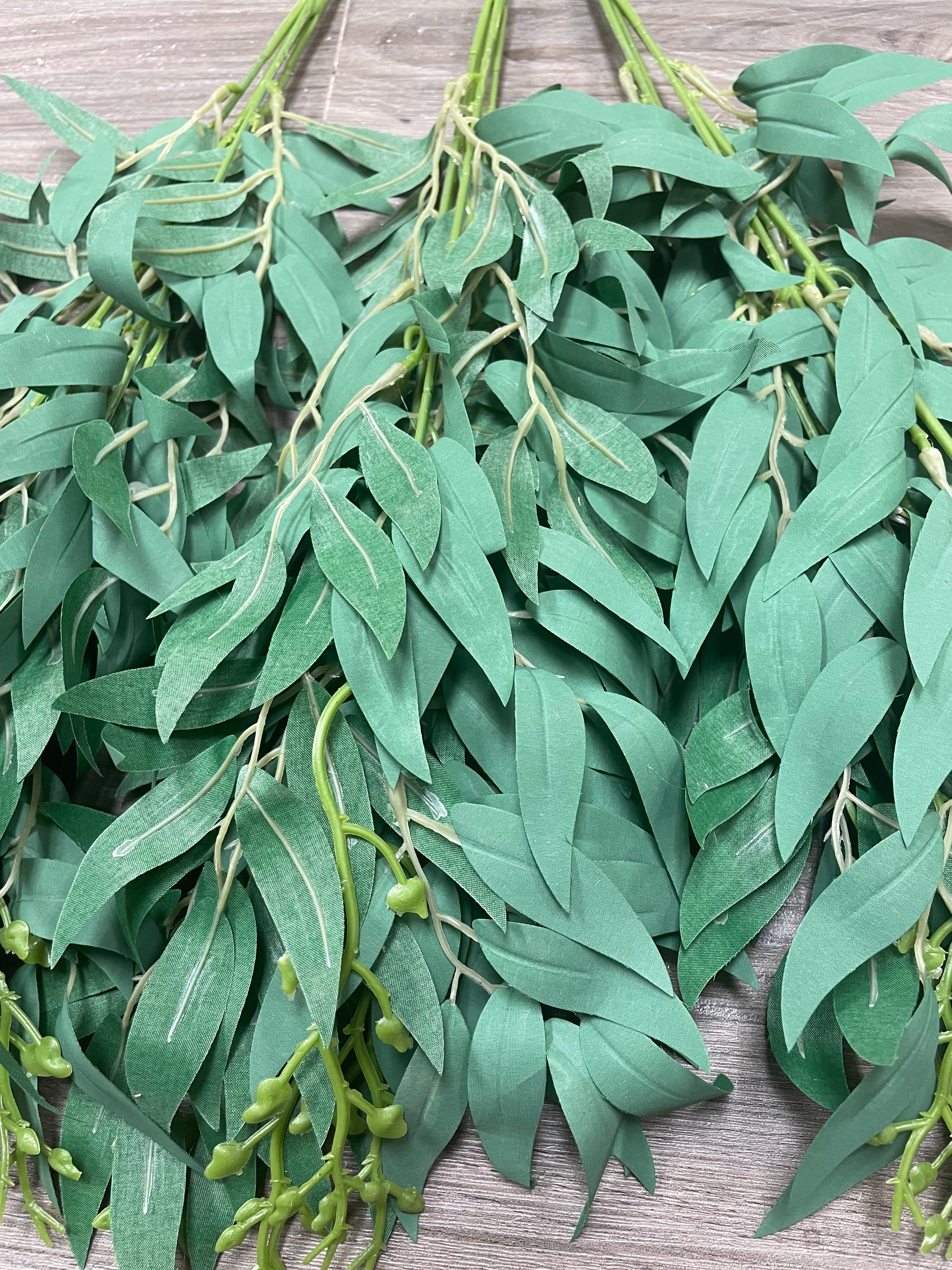 3Bunches/5Bunches Faux Eucalyptus Stems, Realistic Greenery for Wedding & Home Decor (AG1)