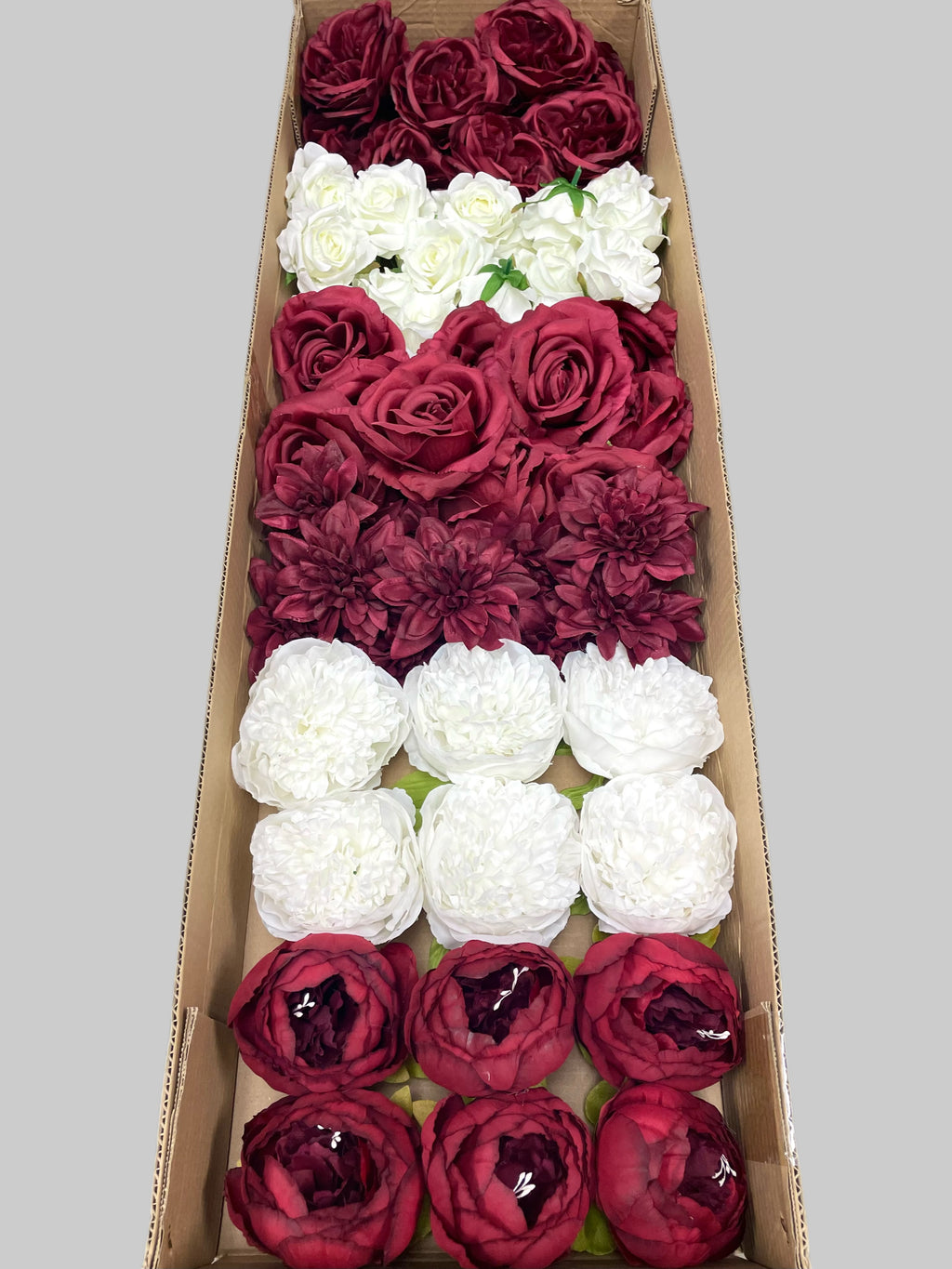 60/70 PCS Artificial Flower Heads (BW1), Mixed Colors for Wedding & DIY Decor