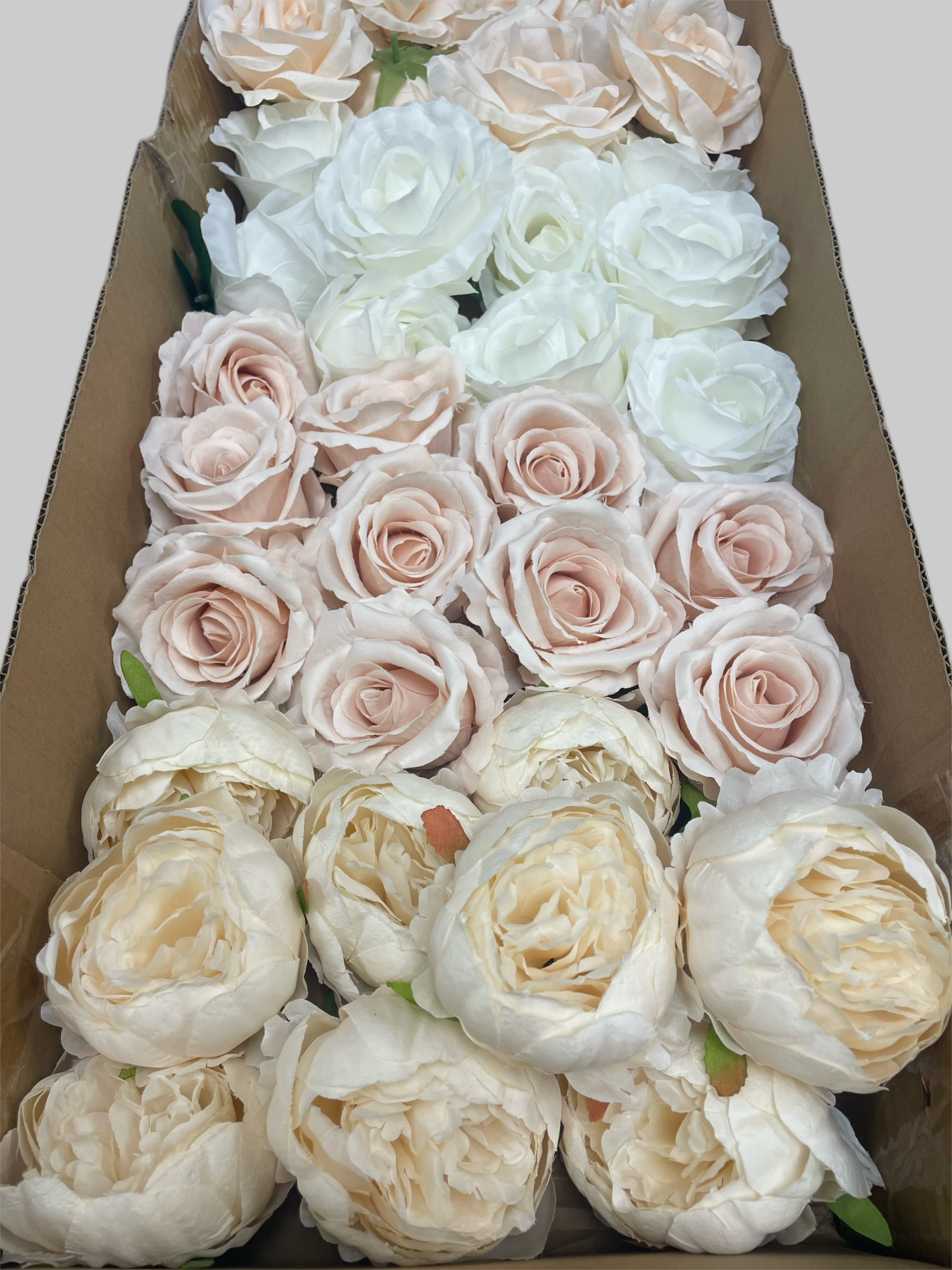 60/70 PCS Artificial Flower Heads(MS1) – Mixed Colors for Wedding & DIY Decor